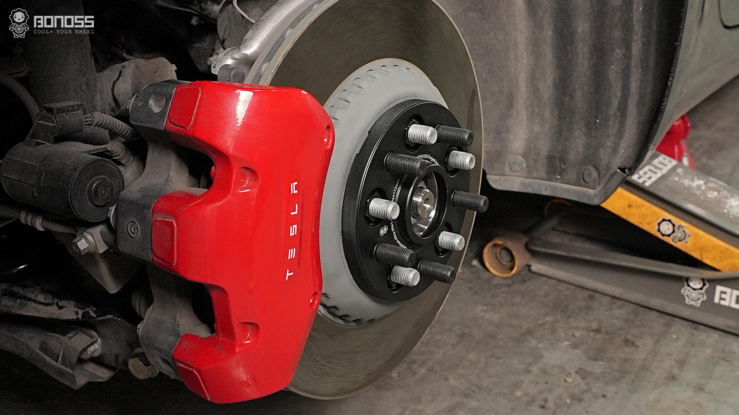 Tesla Model 3 Performance Spacers Safety The Essential Torque Specs Guide BONOSS Forged Active Cooling Adapters Hubcentric Spacers Pros Before and After Example (1)