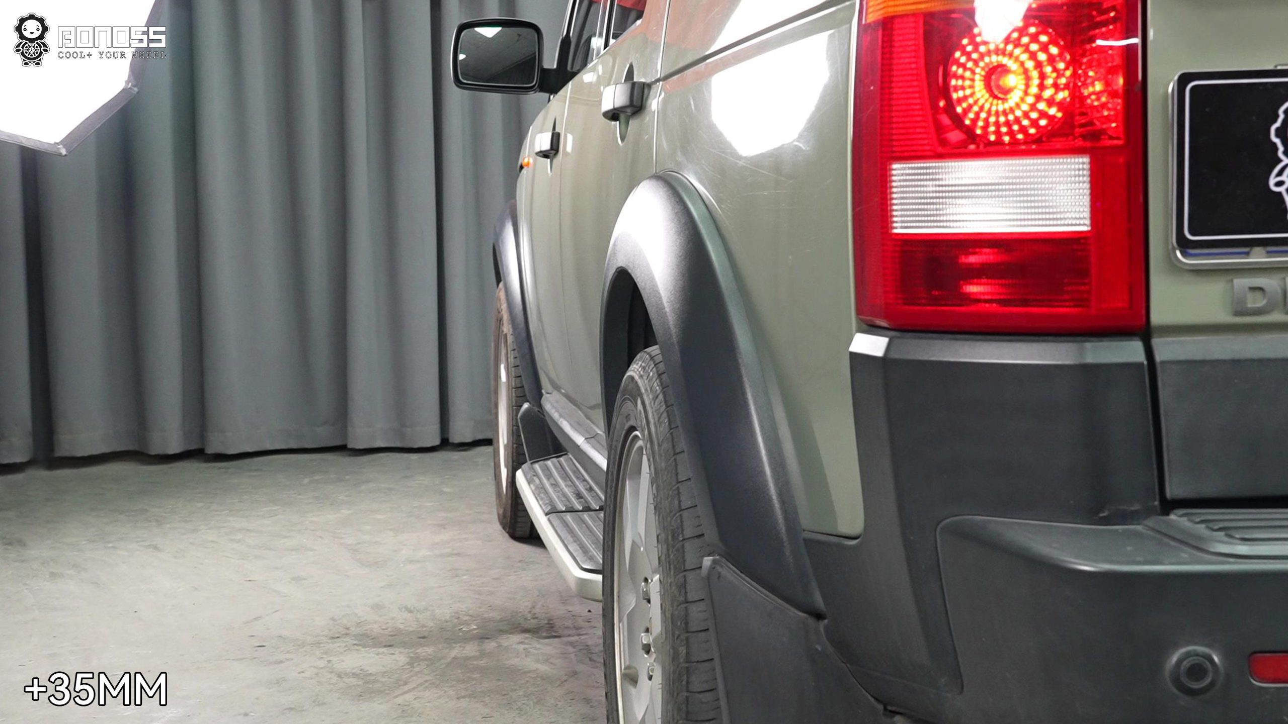 BONOSS Forged Active Cooling 2005 Land Rover Discovery 3 Wheel Spacers Front 20mm Rear 35mm Before and After (5)