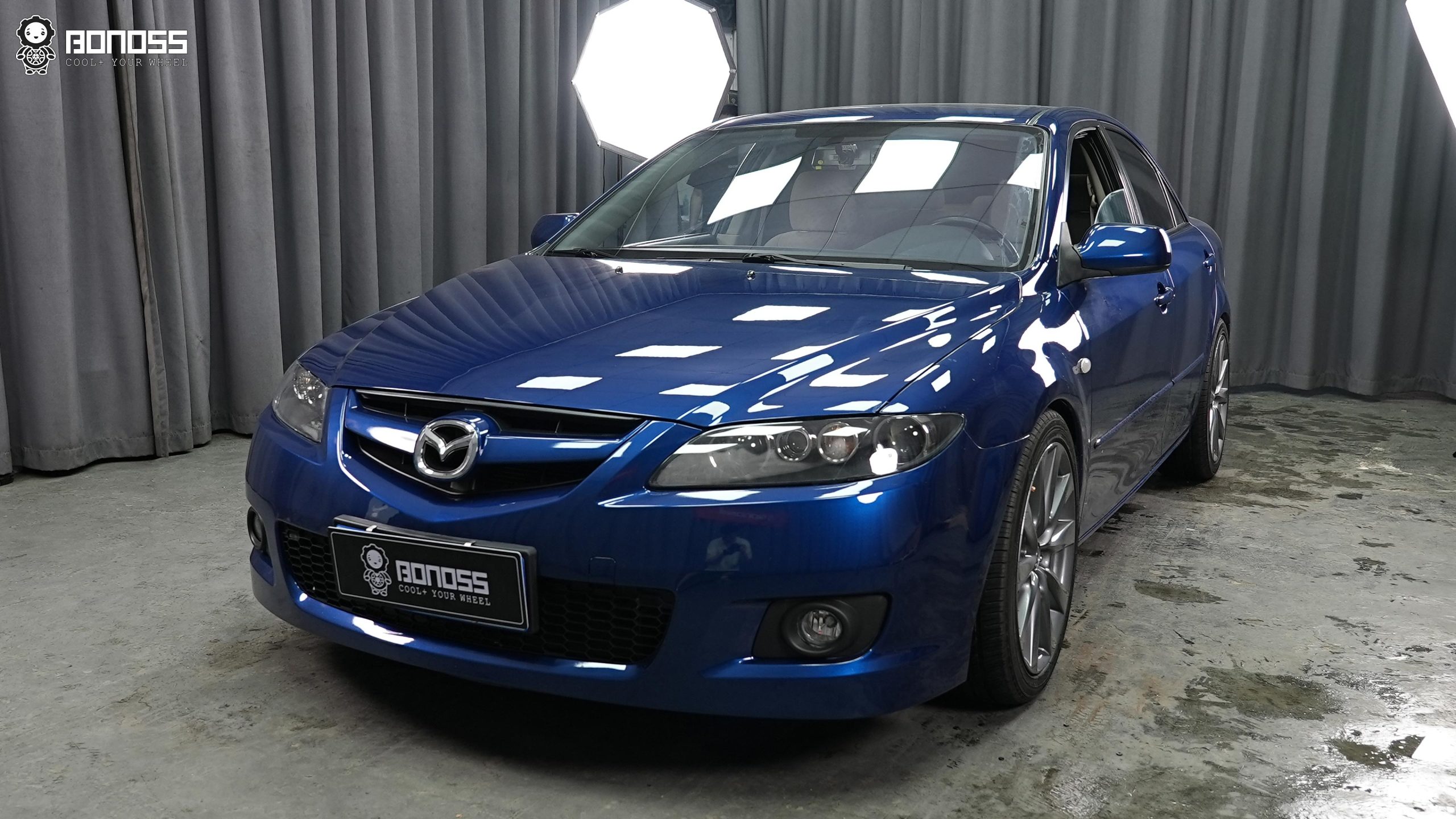 BONOSS Forged Active Cooling 2006 Mazda Mazda6 Wheel Spacers Front 15mm Rear 15mm Before and After (2)