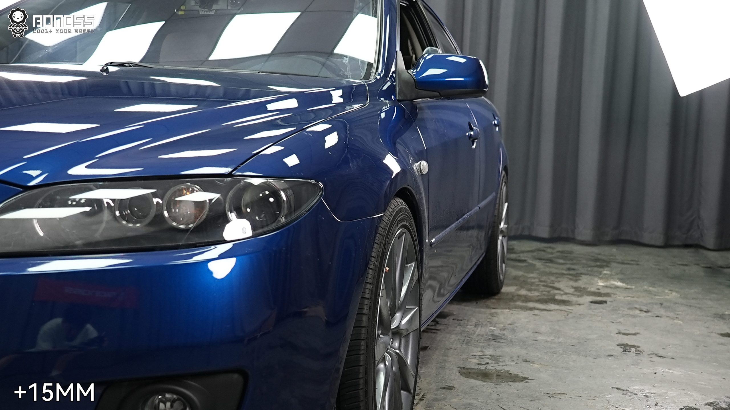 BONOSS Forged Active Cooling 2006 Mazda Mazda6 Wheel Spacers Front 15mm Rear 15mm Before and After (3)