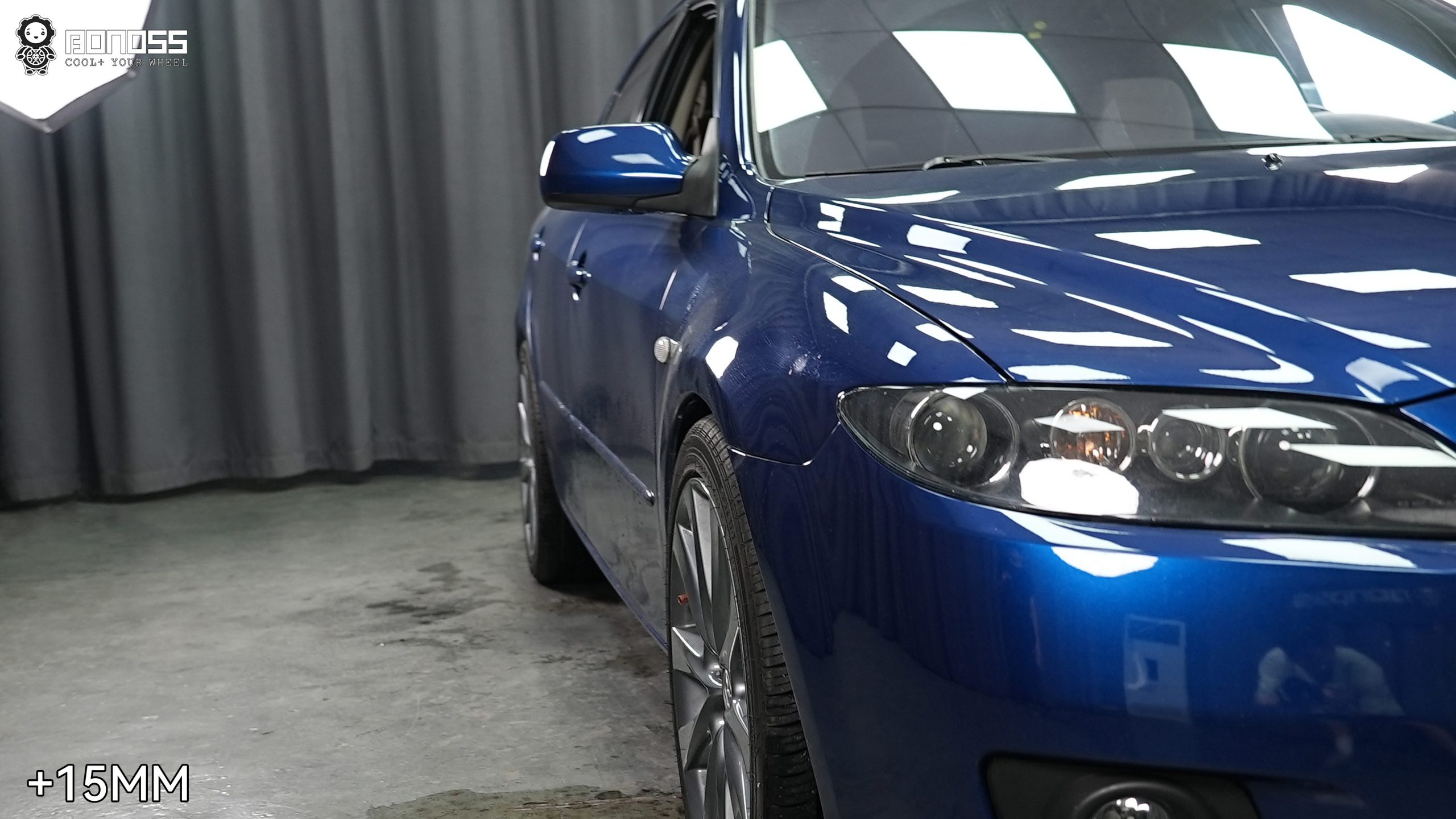 BONOSS Forged Active Cooling 2006 Mazda Mazda6 Wheel Spacers Front 15mm Rear 15mm Before and After (4)