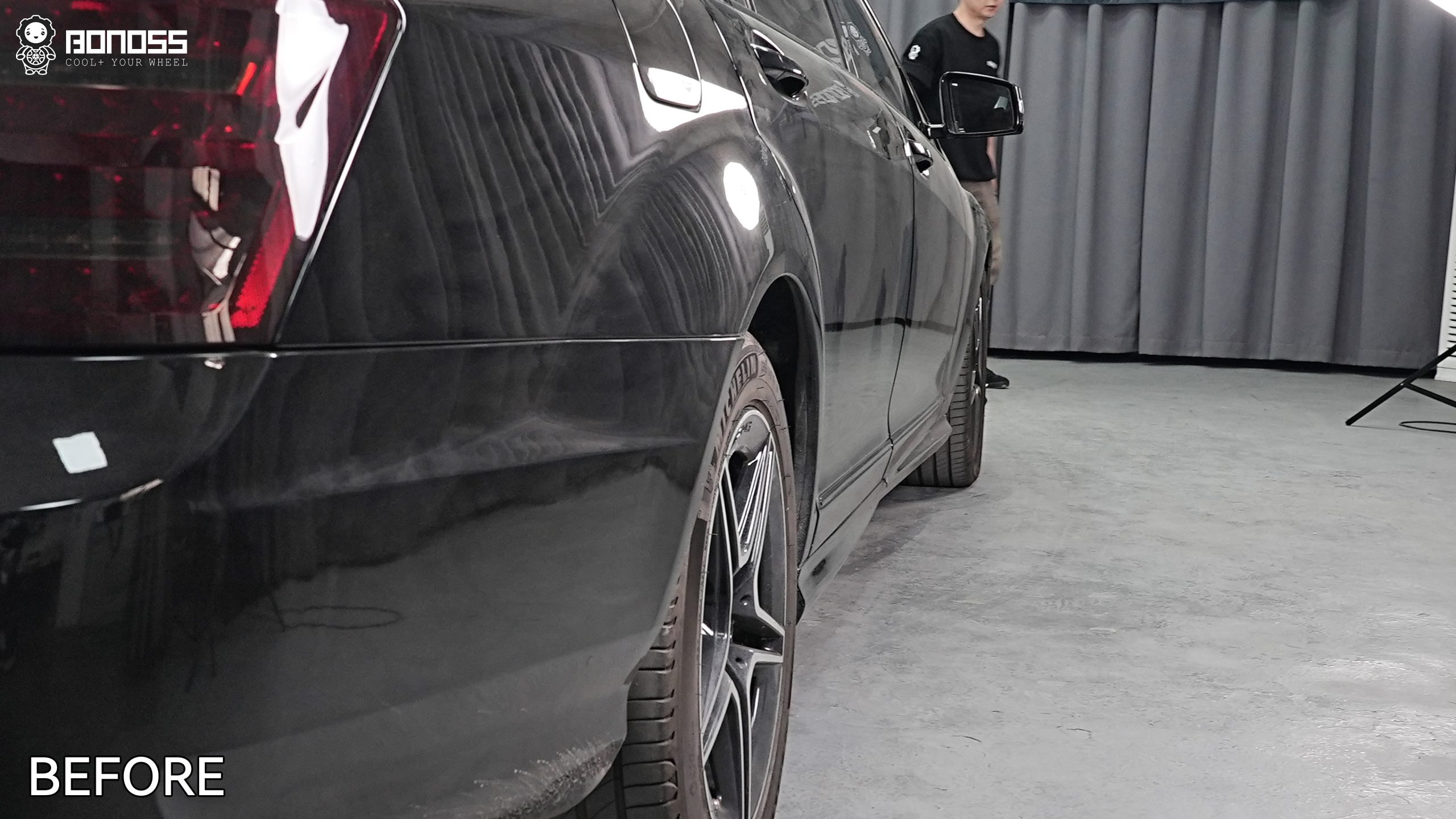 BONOSS Forged Active Cooling 2010 Mercedes-Benz S-Class Wheel Spacers Front 25mm Rear 30mm Before and After (11)