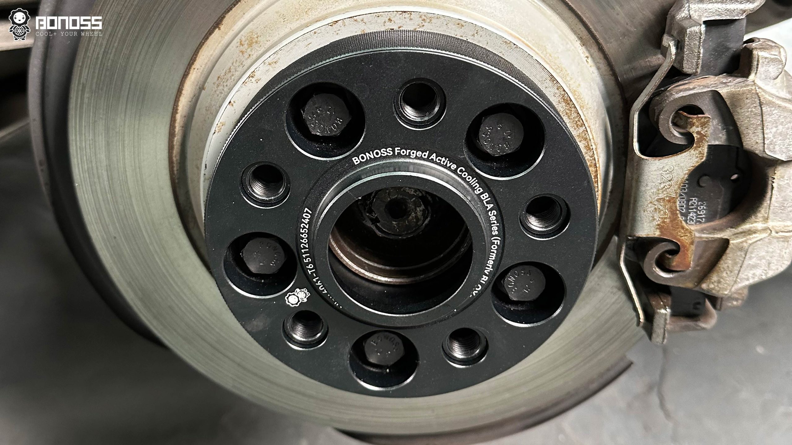 BONOSS Forged Active Cooling 2010 Mercedes-Benz S-Class Wheel Spacers Front 25mm Rear 30mm Before and After (14)