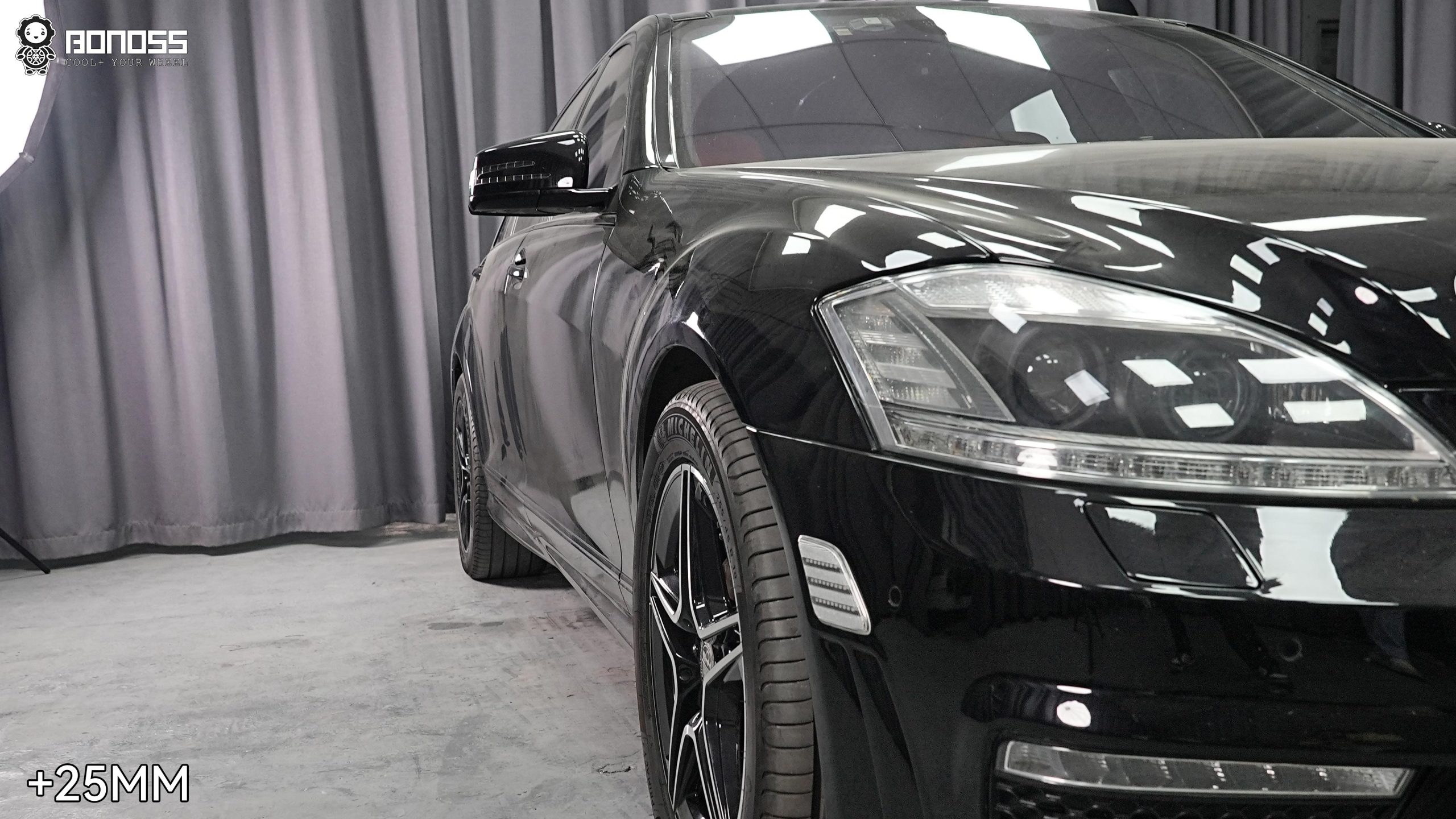 BONOSS Forged Active Cooling 2010 Mercedes-Benz S-Class Wheel Spacers Front 25mm Rear 30mm Before and After (4)