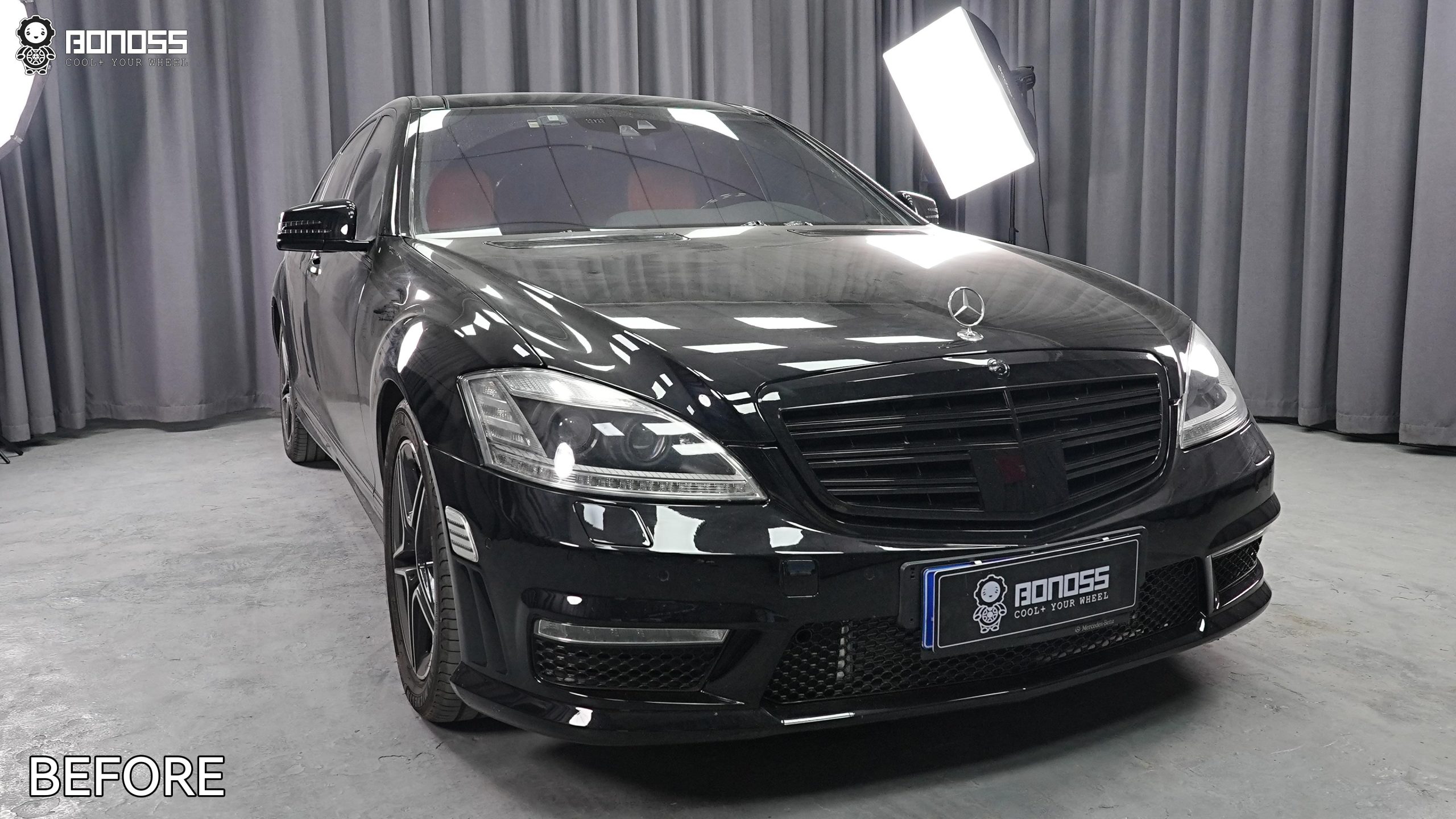 BONOSS Forged Active Cooling 2010 Mercedes-Benz S-Class Wheel Spacers Front 25mm Rear 30mm Before and After (7)