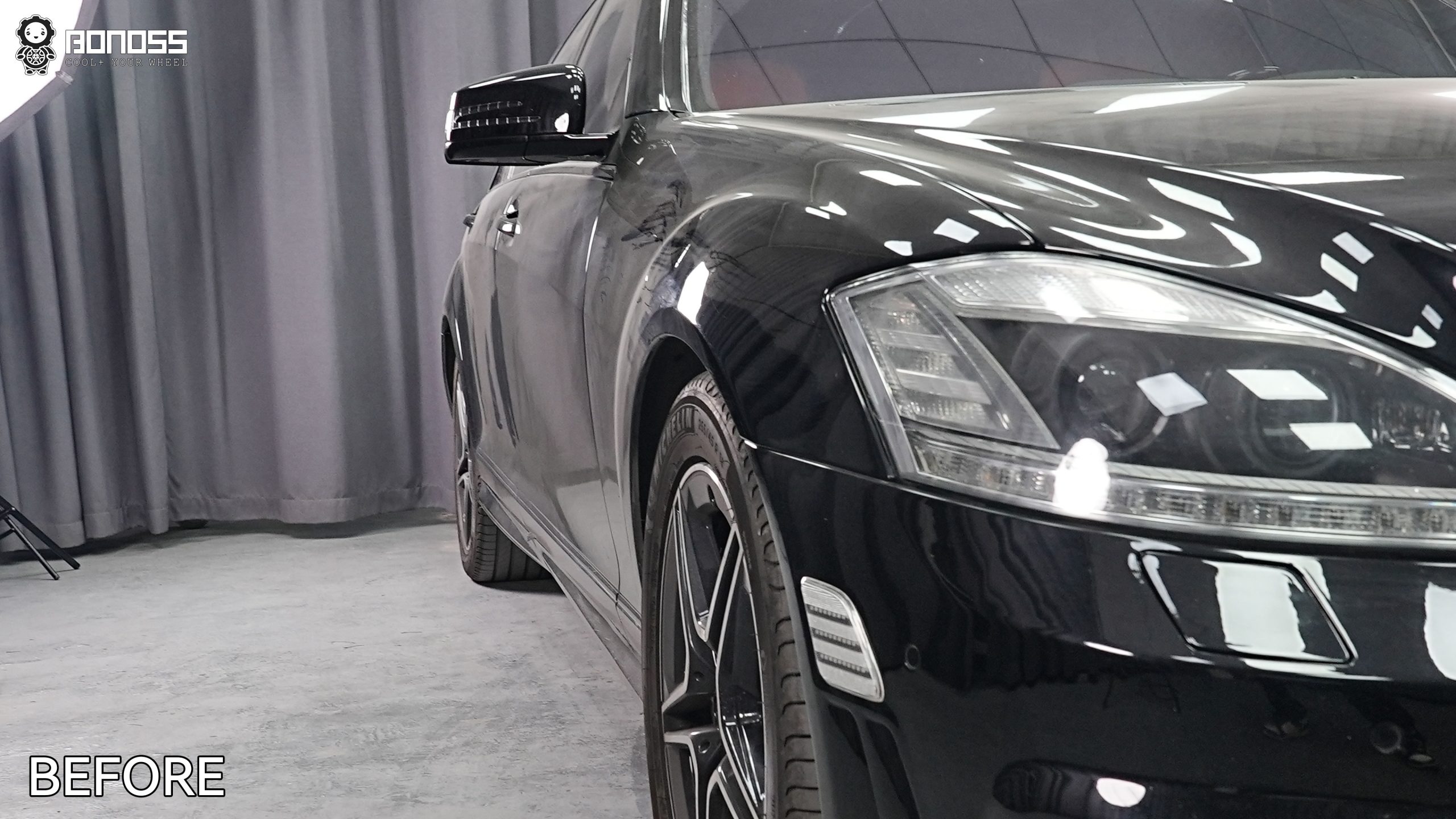 BONOSS Forged Active Cooling 2010 Mercedes-Benz S-Class Wheel Spacers Front 25mm Rear 30mm Before and After (9)