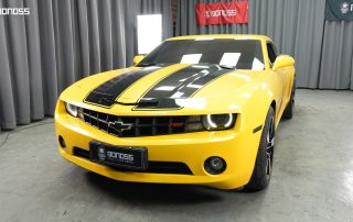 BONOSS Forged Active Cooling 2012 Chevrolet Camaro Wheel Spacers Front 20mm Rear 20mm Before and After (2)