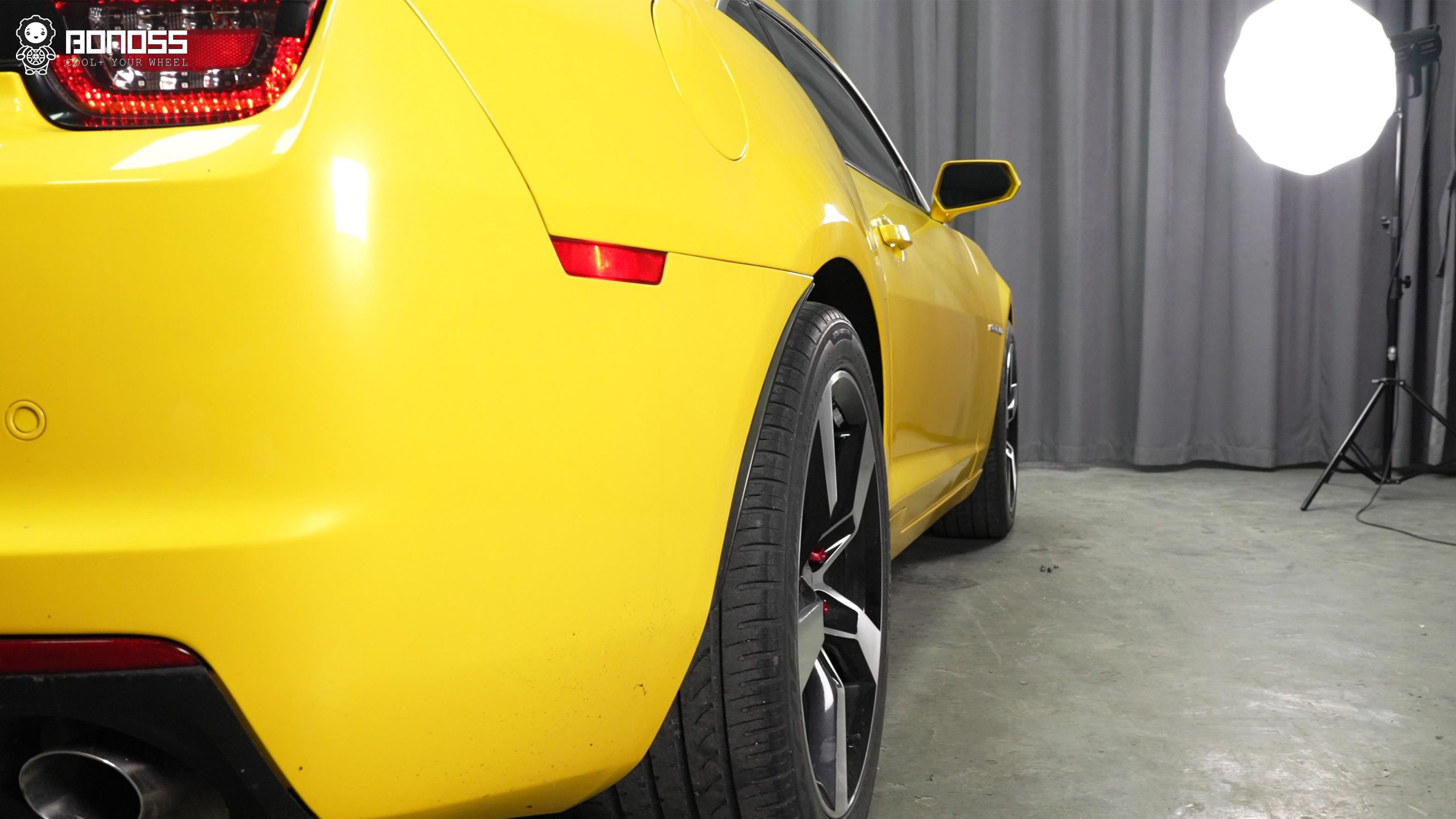 BONOSS Forged Active Cooling 2012 Chevrolet Camaro Wheel Spacers Front 20mm Rear 20mm Before and After (6)