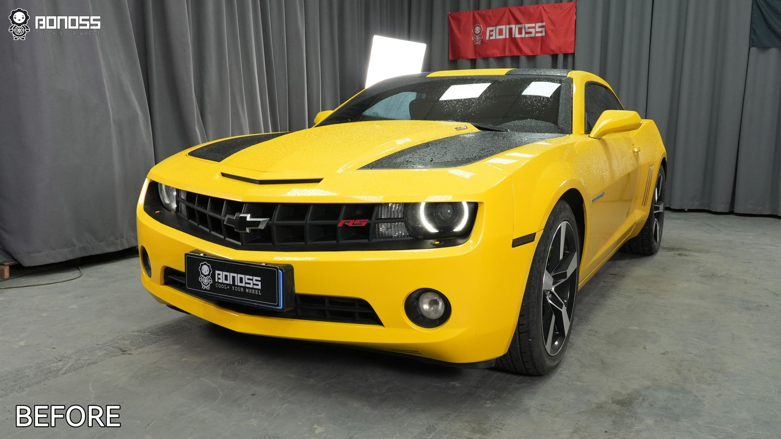 BONOSS Forged Active Cooling 2012 Chevrolet Camaro Wheel Spacers Front 20mm Rear 20mm Before and After (7)