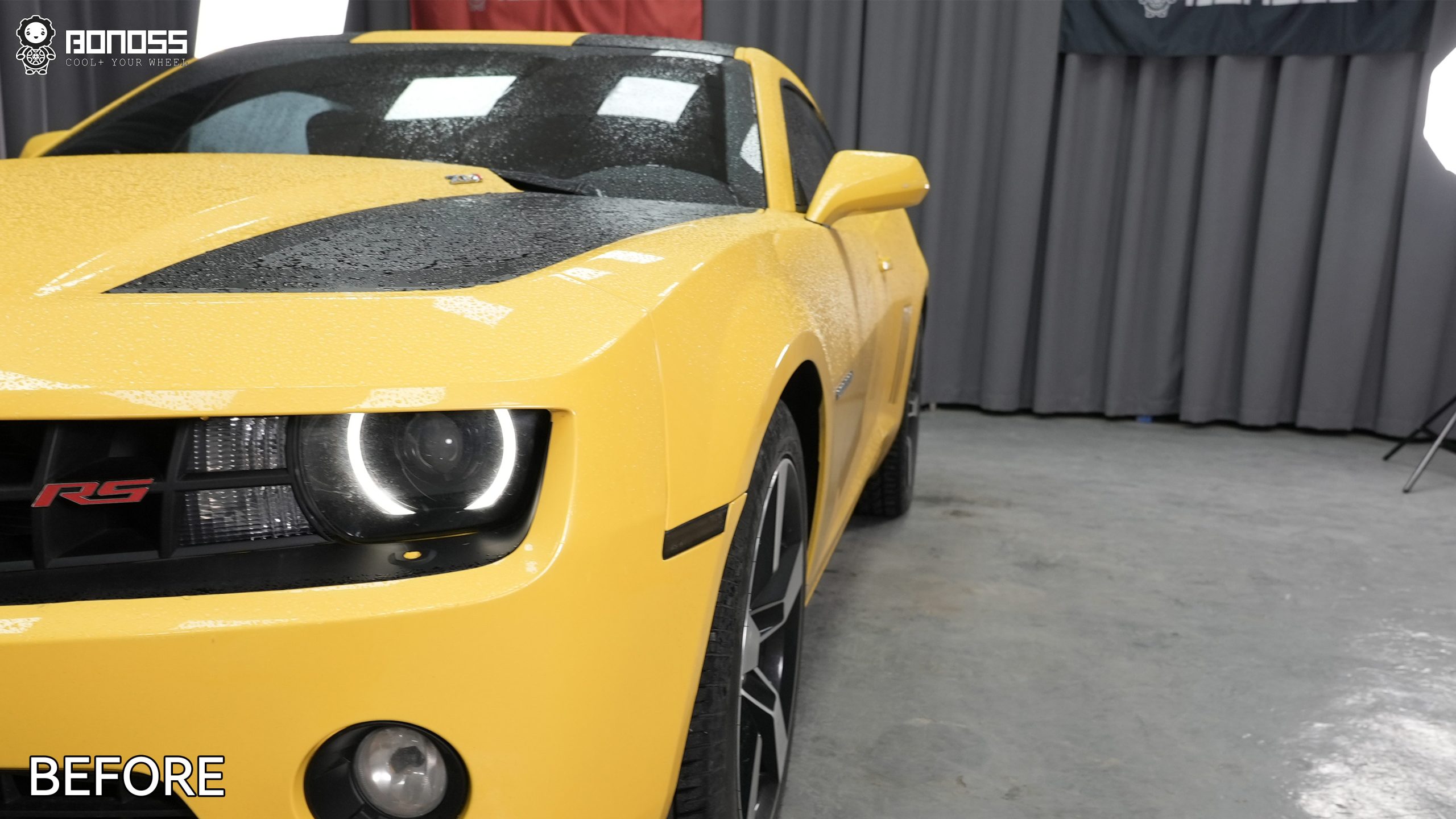 BONOSS Forged Active Cooling 2012 Chevrolet Camaro Wheel Spacers Front 20mm Rear 20mm Before and After (8)