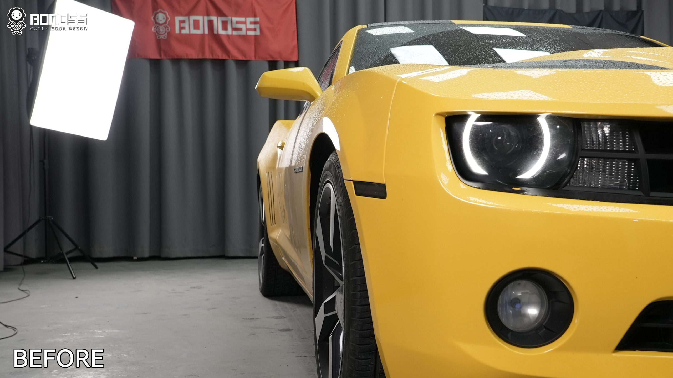 BONOSS Forged Active Cooling 2012 Chevrolet Camaro Wheel Spacers Front 20mm Rear 20mm Before and After (9)