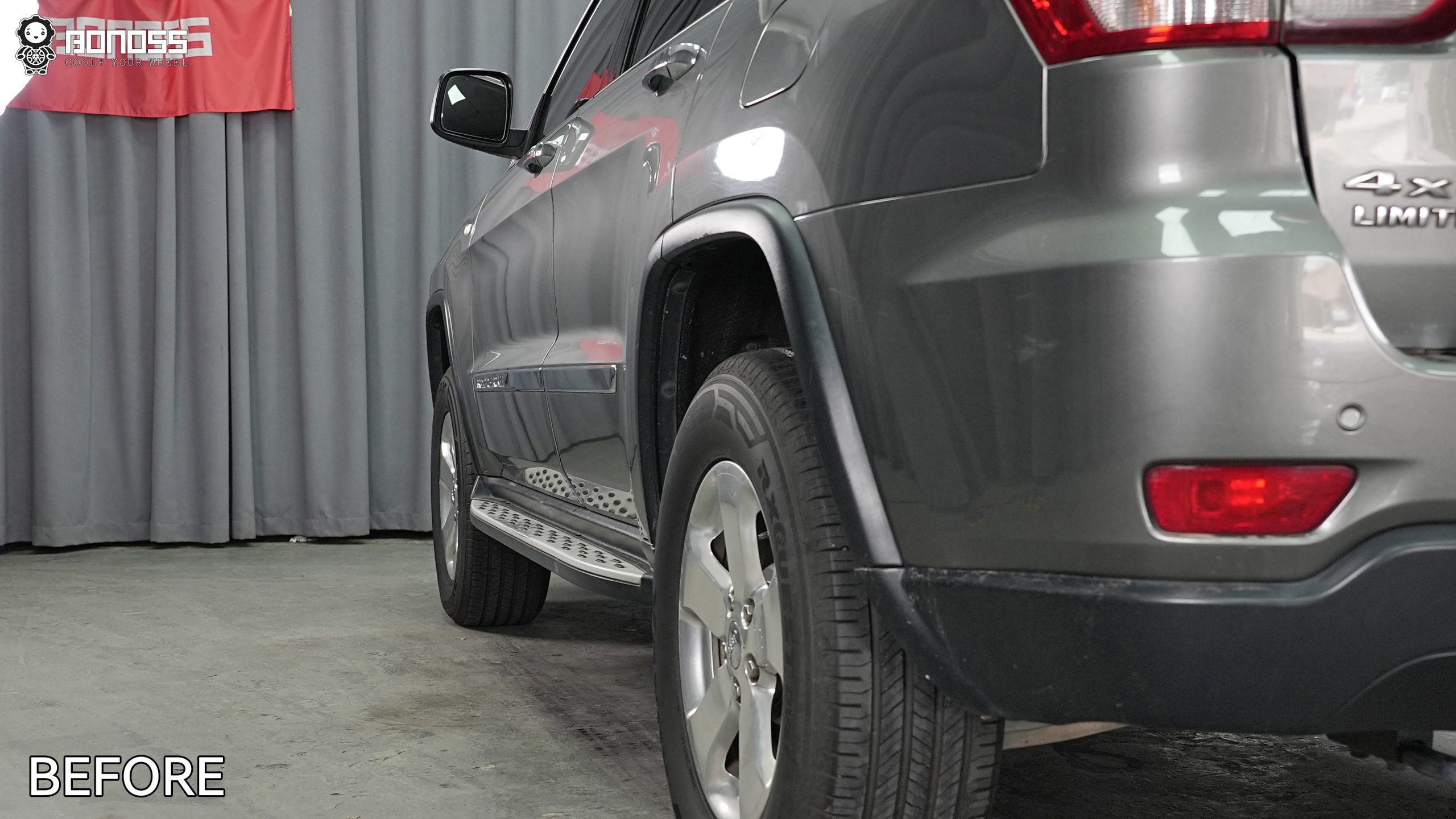 BONOSS Forged Active Cooling 2013 Jeep Grand Cherokee Wheel Spacers Front 30mm Rear 30mm Before and After (10)