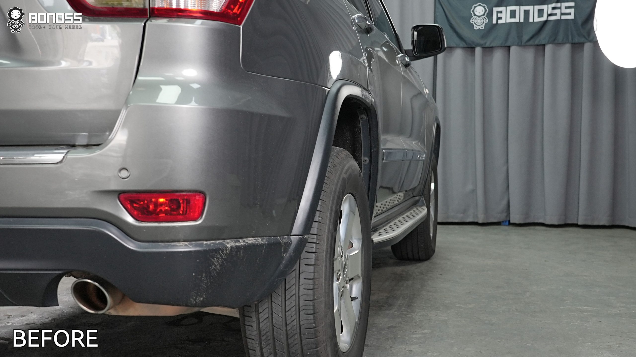 BONOSS Forged Active Cooling 2013 Jeep Grand Cherokee Wheel Spacers Front 30mm Rear 30mm Before and After (11)