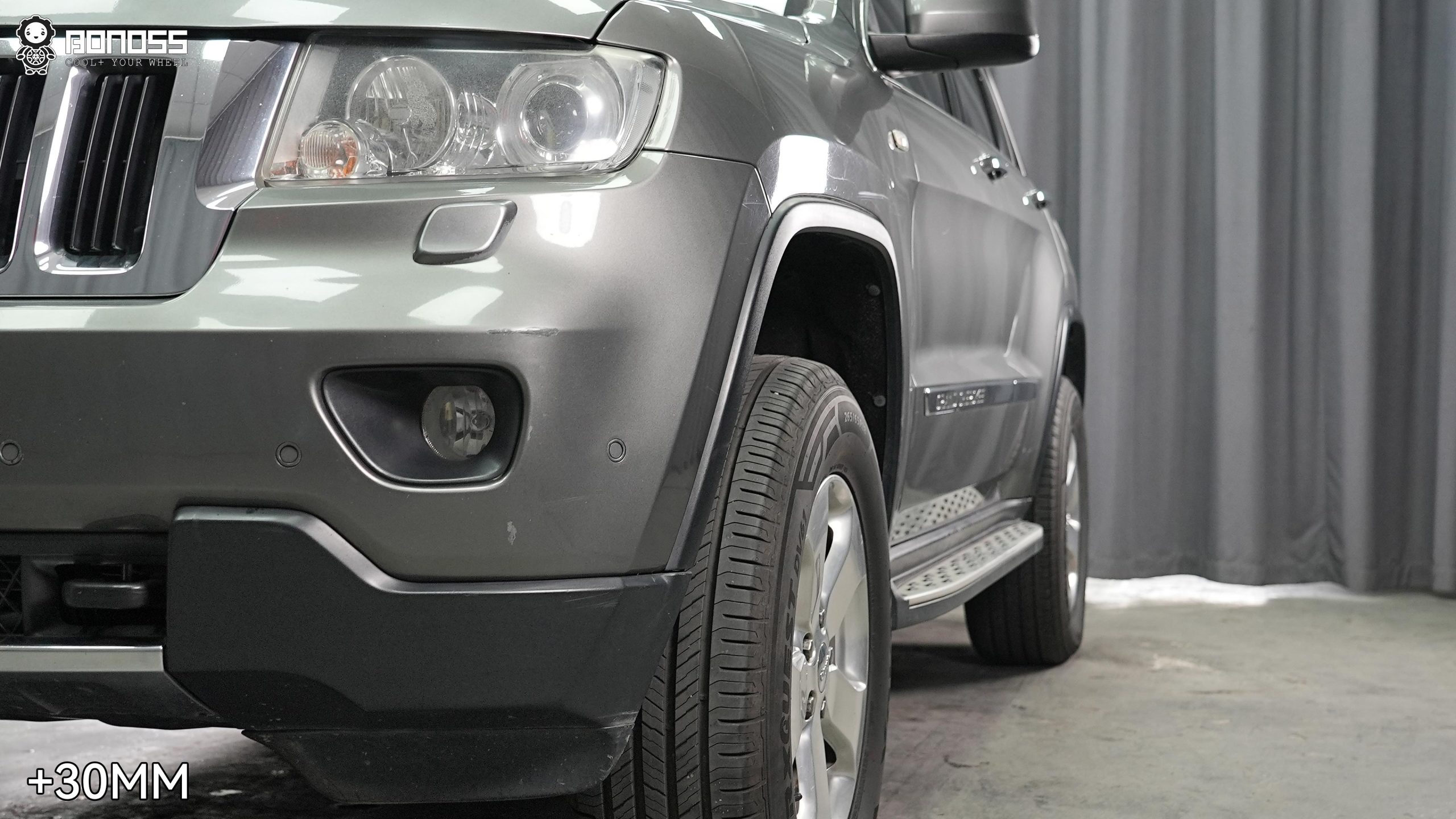 BONOSS Forged Active Cooling 2013 Jeep Grand Cherokee Wheel Spacers Front 30mm Rear 30mm Before and After (3)