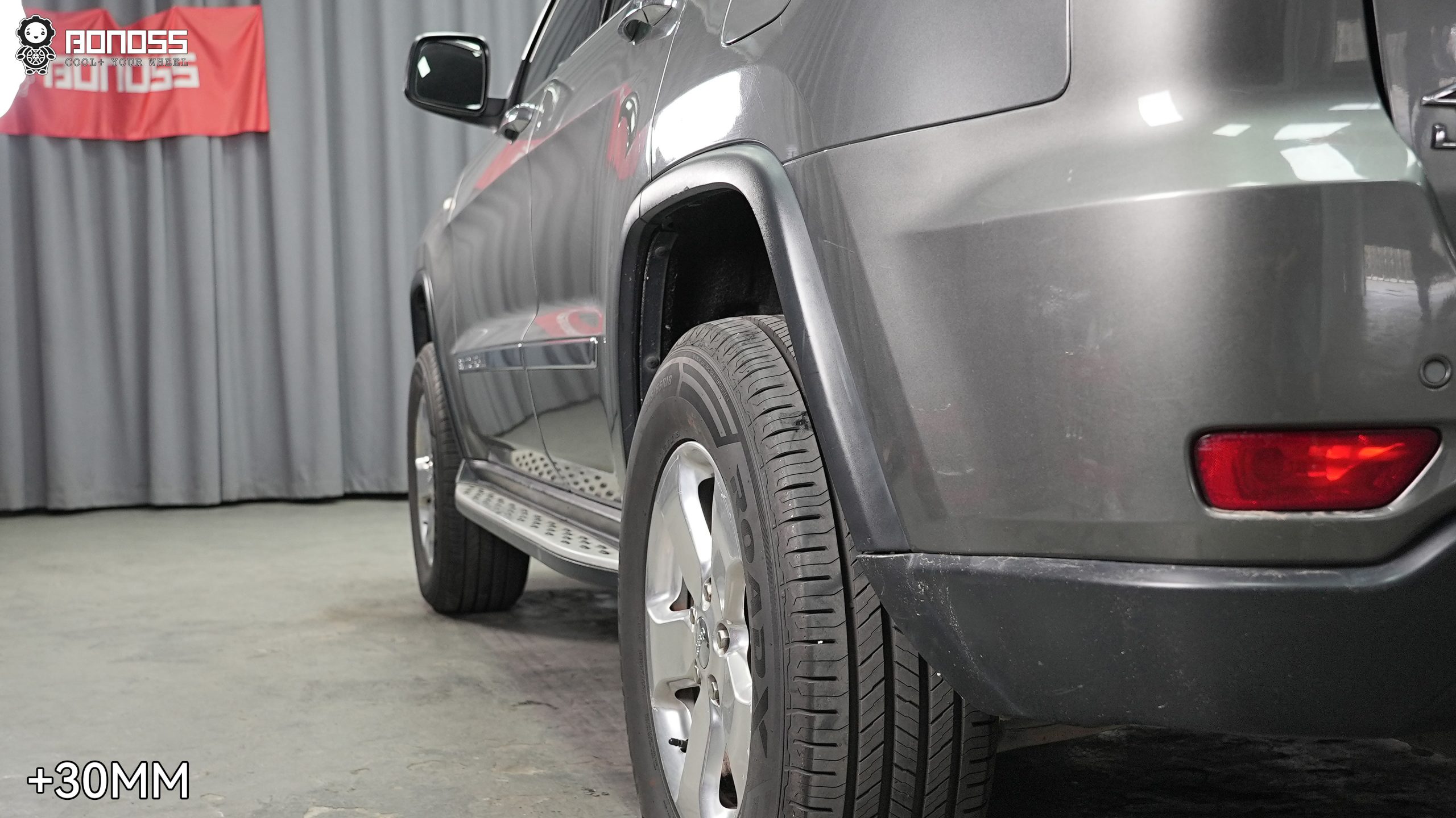 BONOSS Forged Active Cooling 2013 Jeep Grand Cherokee Wheel Spacers Front 30mm Rear 30mm Before and After (5)