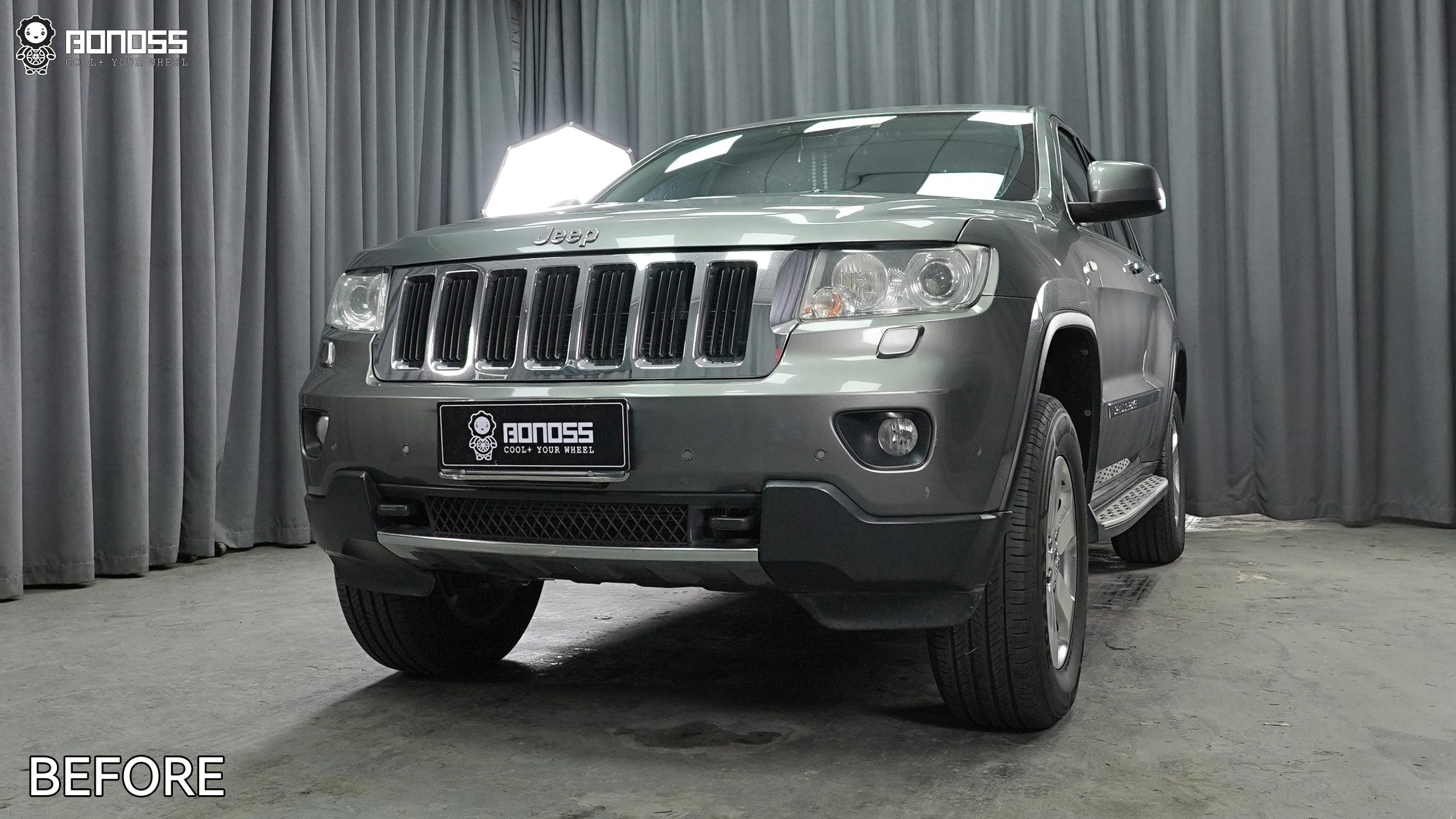 BONOSS Forged Active Cooling 2013 Jeep Grand Cherokee Wheel Spacers Front 30mm Rear 30mm Before and After (7)