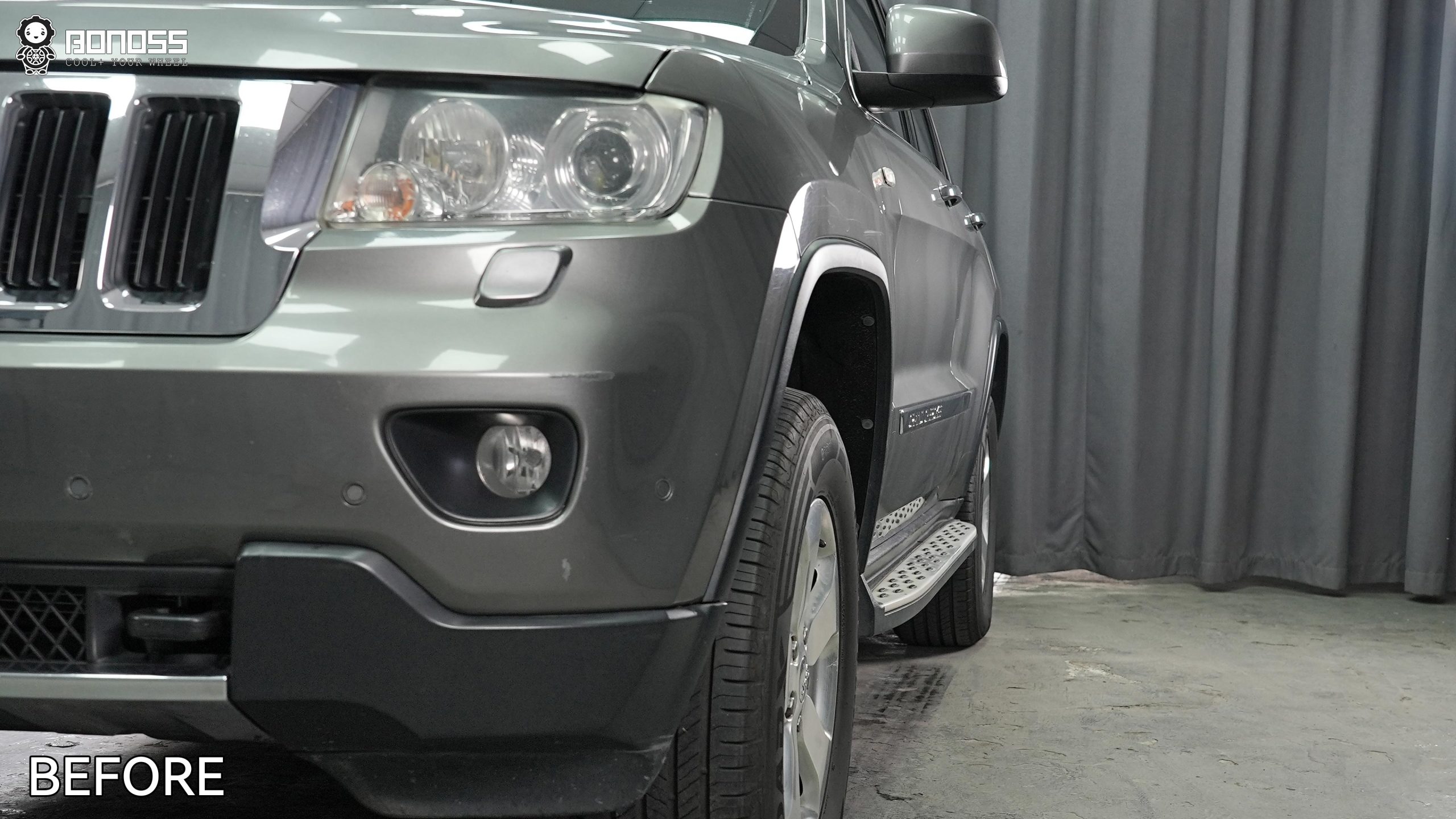 BONOSS Forged Active Cooling 2013 Jeep Grand Cherokee Wheel Spacers Front 30mm Rear 30mm Before and After (8)