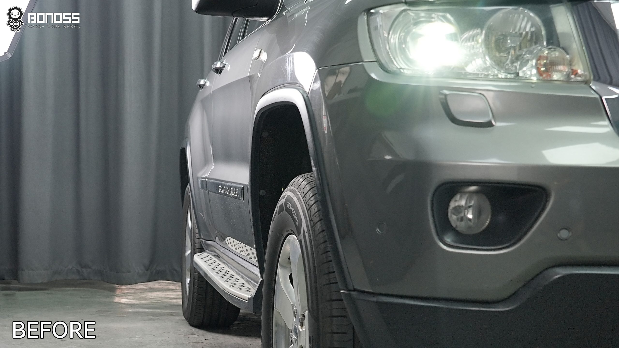 BONOSS Forged Active Cooling 2013 Jeep Grand Cherokee Wheel Spacers Front 30mm Rear 30mm Before and After (9)