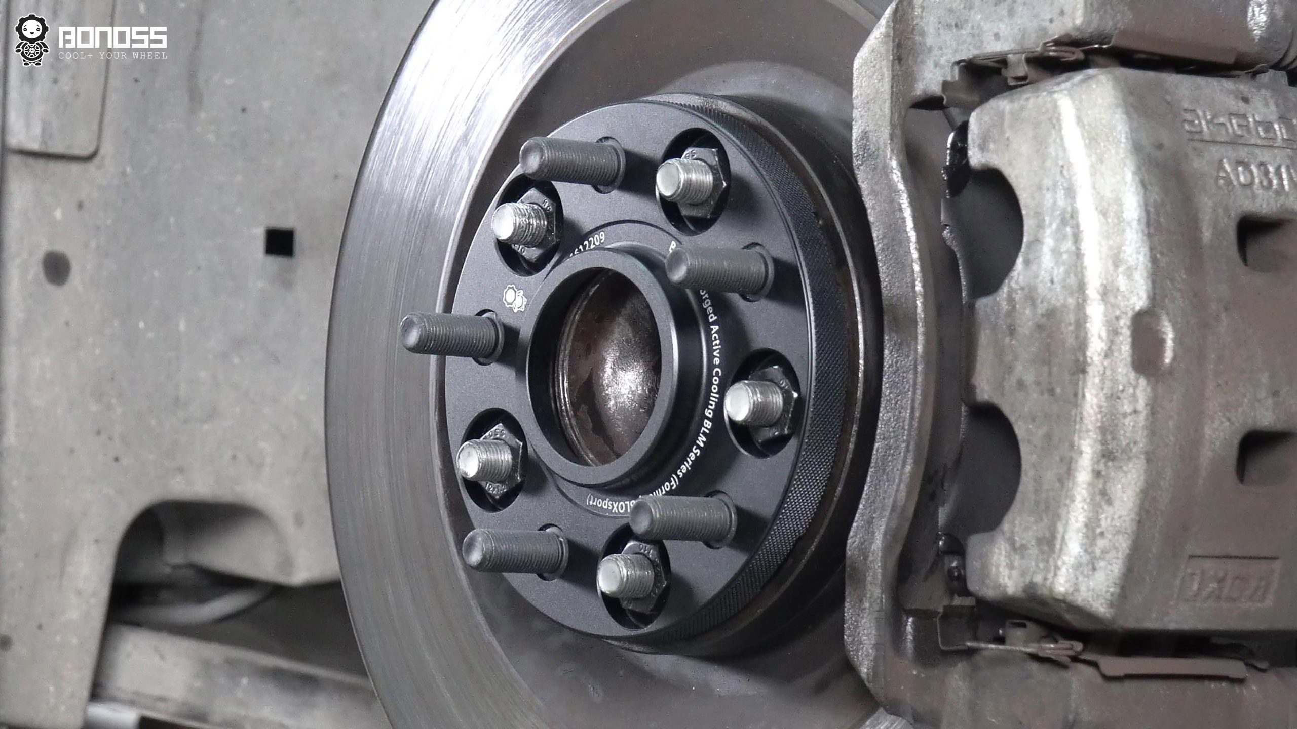 BONOSS Forged Active Cooling 2016 Infiniti Q50 Wheel Spacers Front 15mm Before and After (10)