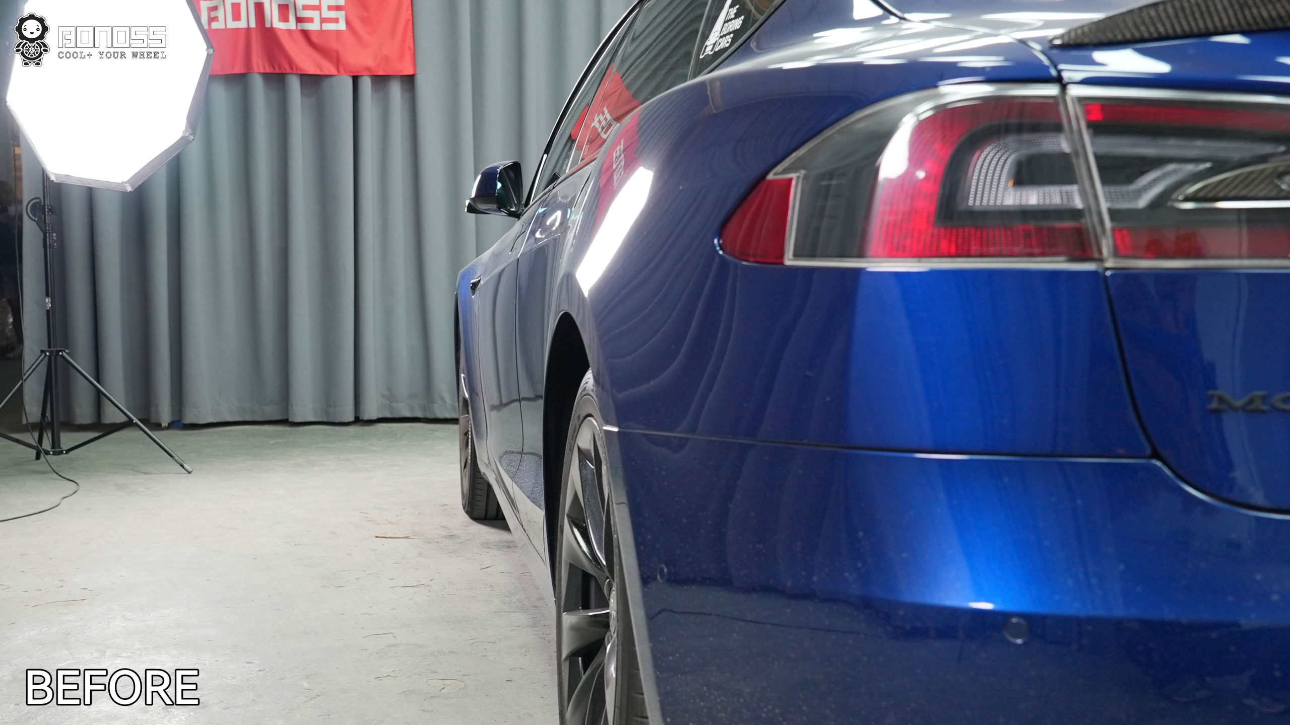 BONOSS Forged Active Cooling 2016 Tesla Model S Wheel Spacers Front 20mm Rear 30mm Before and After (10)