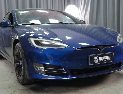 BONOSS Forged Active Cooling 2016 Tesla Model S Wheel Spacers Front 20mm Rear 30mm Before and After