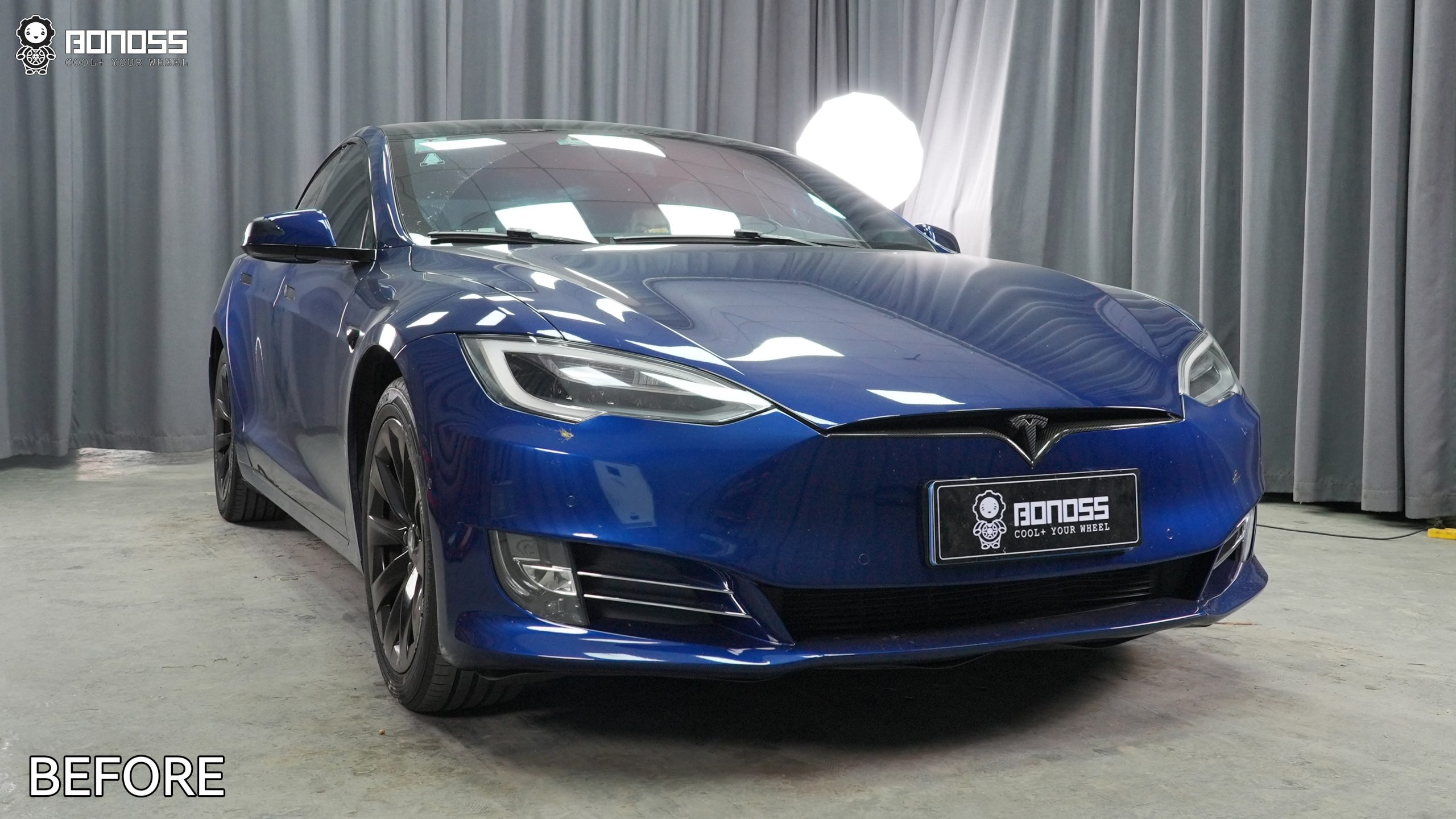 BONOSS Forged Active Cooling 2016 Tesla Model S Wheel Spacers Front 20mm Rear 30mm Before and After (7)