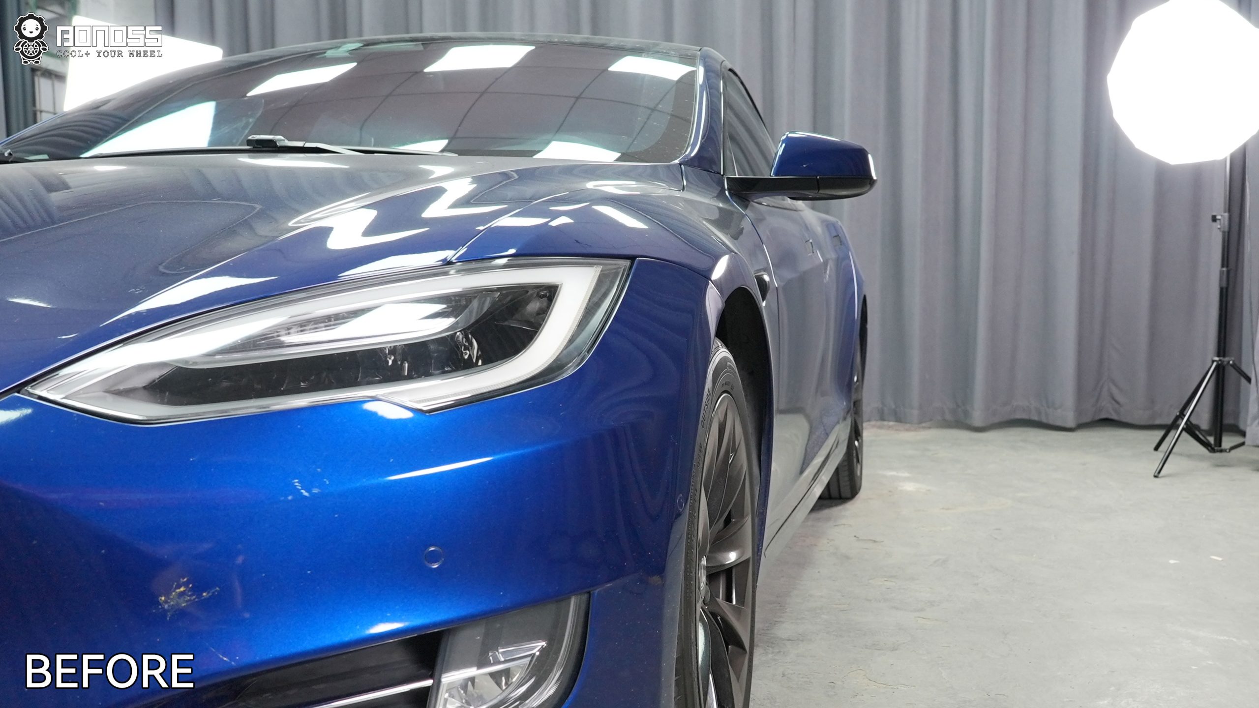 BONOSS Forged Active Cooling 2016 Tesla Model S Wheel Spacers Front 20mm Rear 30mm Before and After (8)