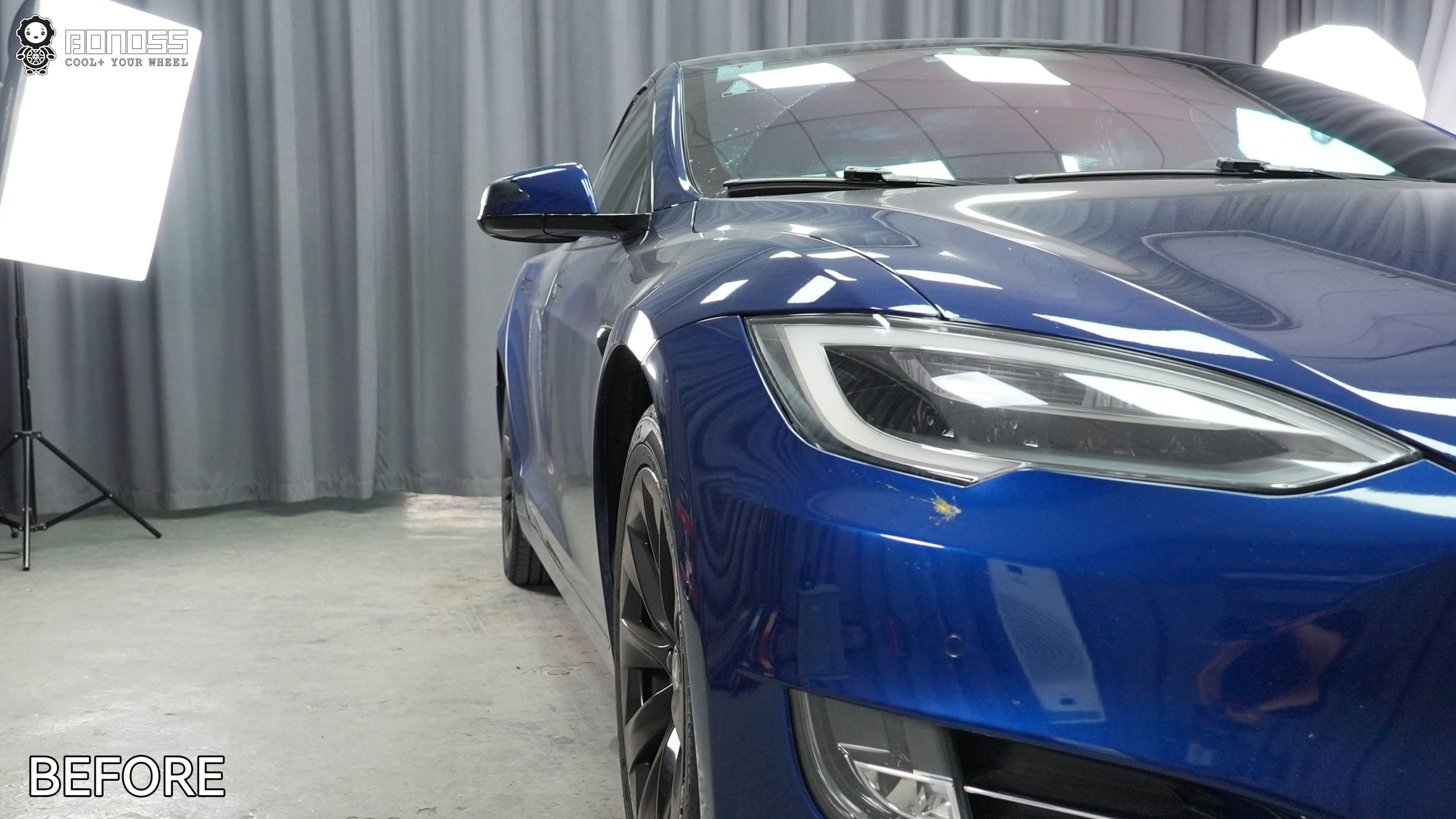 BONOSS Forged Active Cooling 2016 Tesla Model S Wheel Spacers Front 20mm Rear 30mm Before and After (9)