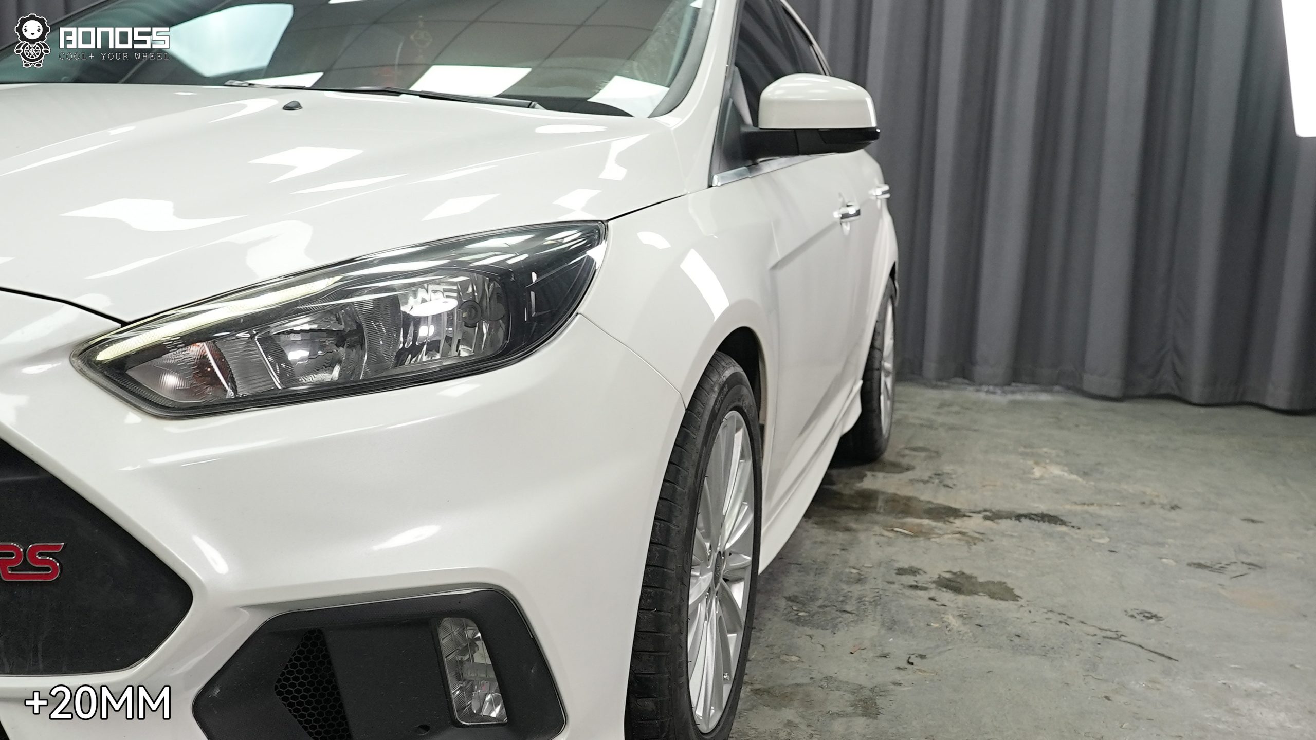 BONOSS Forged Active Cooling 2017 Ford Focus Wheel Spacers Front 20mm Rear 25mm Before and After (3)