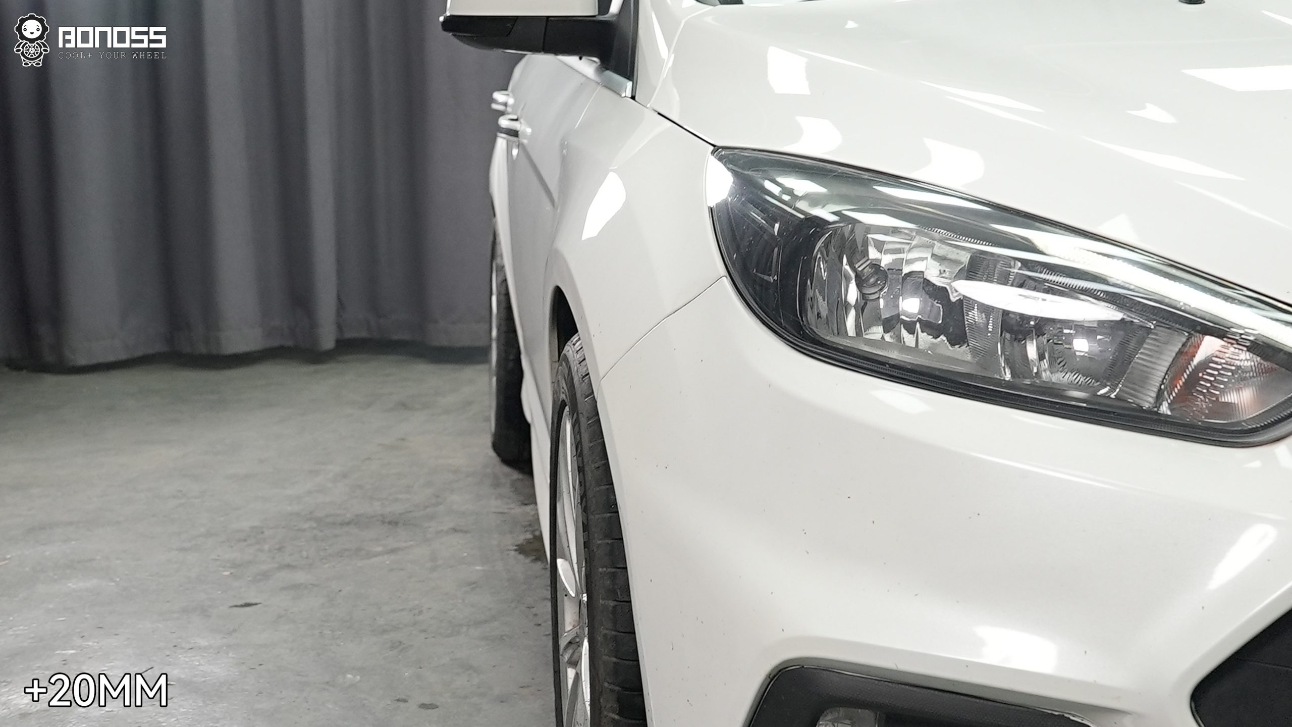 BONOSS Forged Active Cooling 2017 Ford Focus Wheel Spacers Front 20mm Rear 25mm Before and After (4)