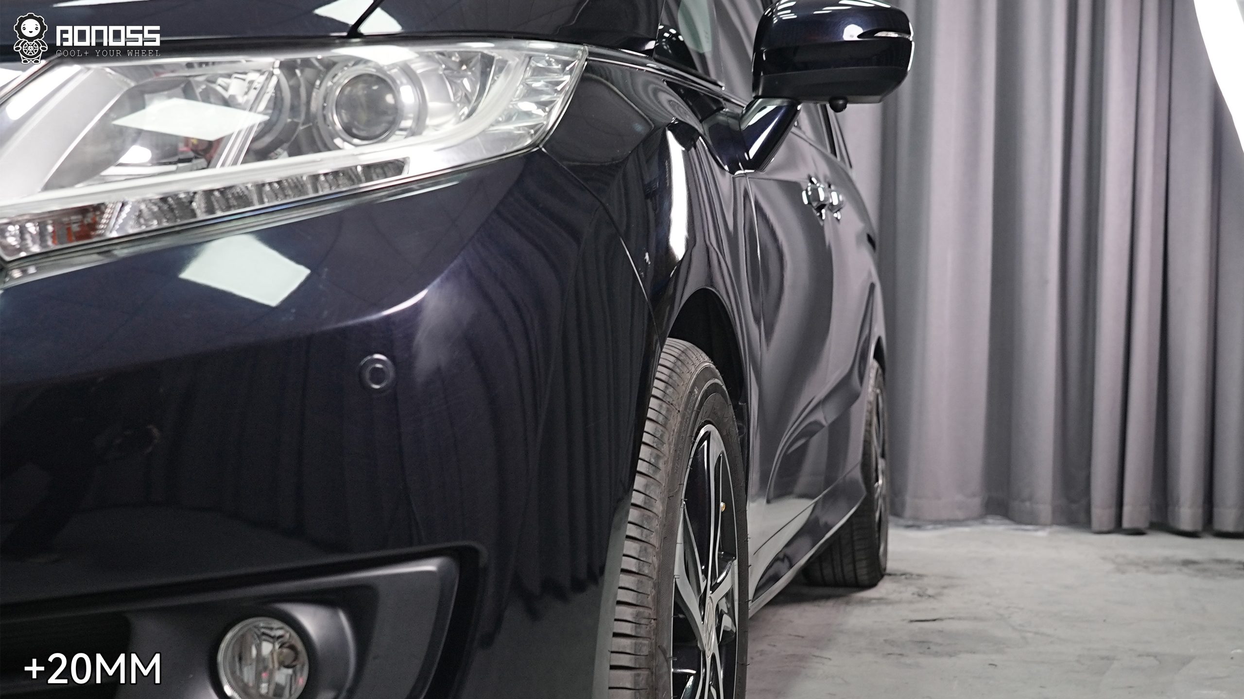 BONOSS Forged Active Cooling 2017 Honda Odyssey Wheel Spacers Front 20mm Rear 30mm Before and After (3)