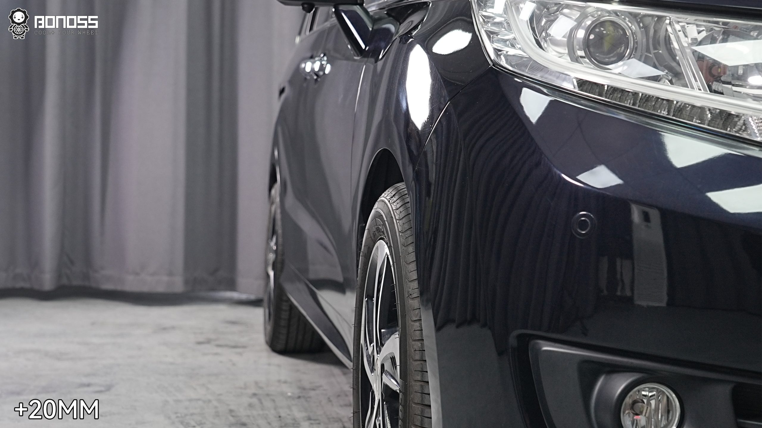 BONOSS Forged Active Cooling 2017 Honda Odyssey Wheel Spacers Front 20mm Rear 30mm Before and After (4)