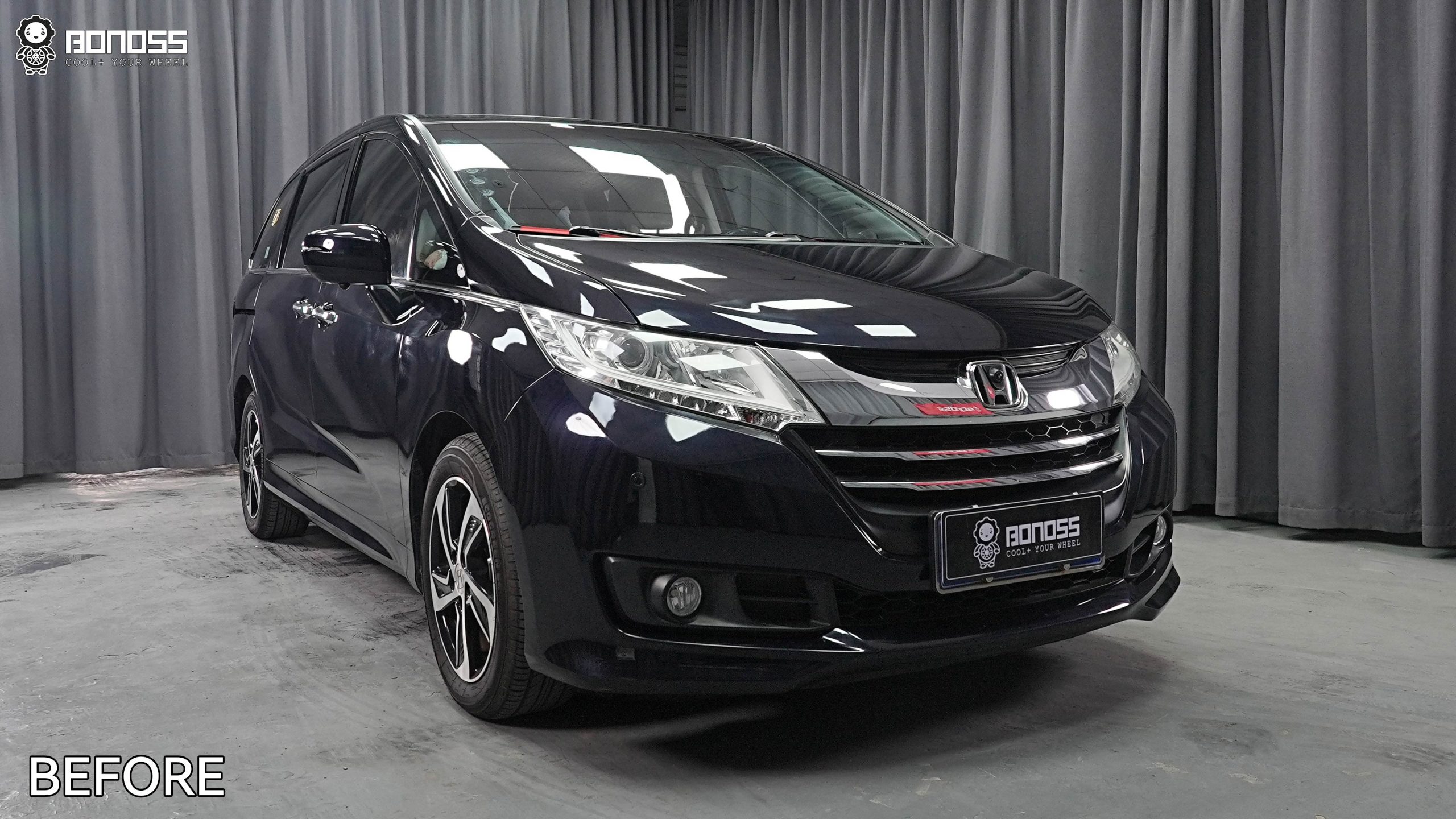 BONOSS Forged Active Cooling 2017 Honda Odyssey Wheel Spacers Front 20mm Rear 30mm Before and After (7)