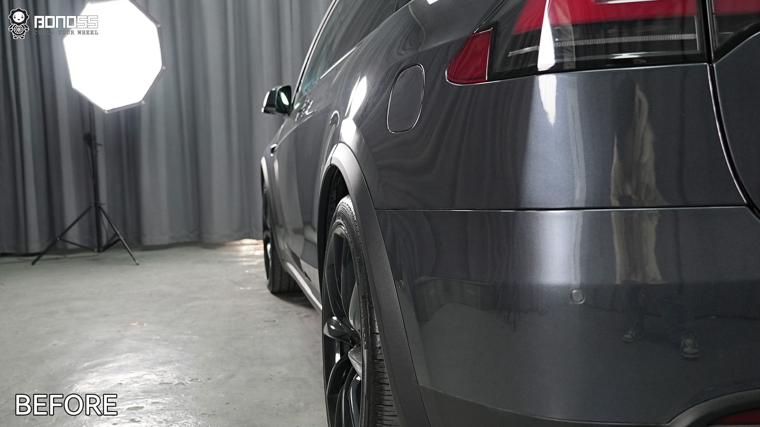 BONOSS Forged Active Cooling 2017 Tesla Model X Wheel Spacers Front 20mm Rear 25mm Before and After (10)