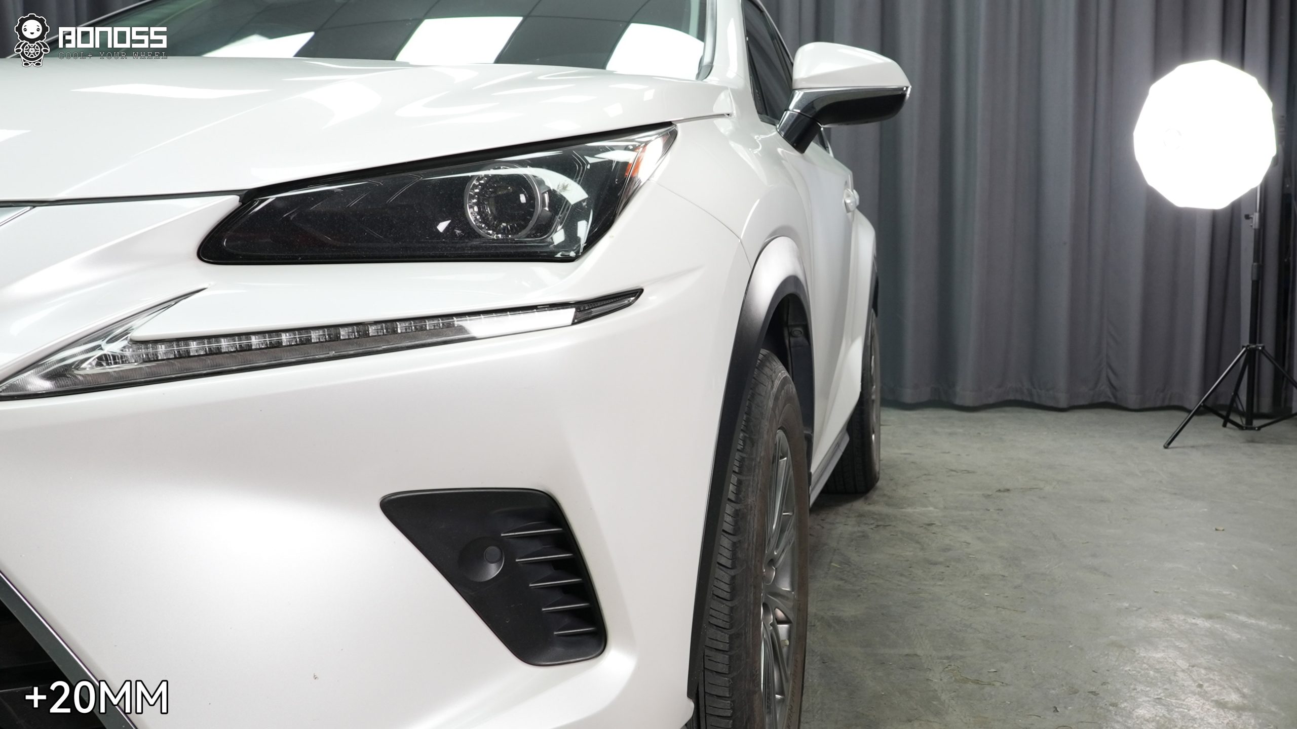 BONOSS Forged Active Cooling 2018 Lexus NX Wheel Spacers Front 20mm Rear 25mm Before and After (3)