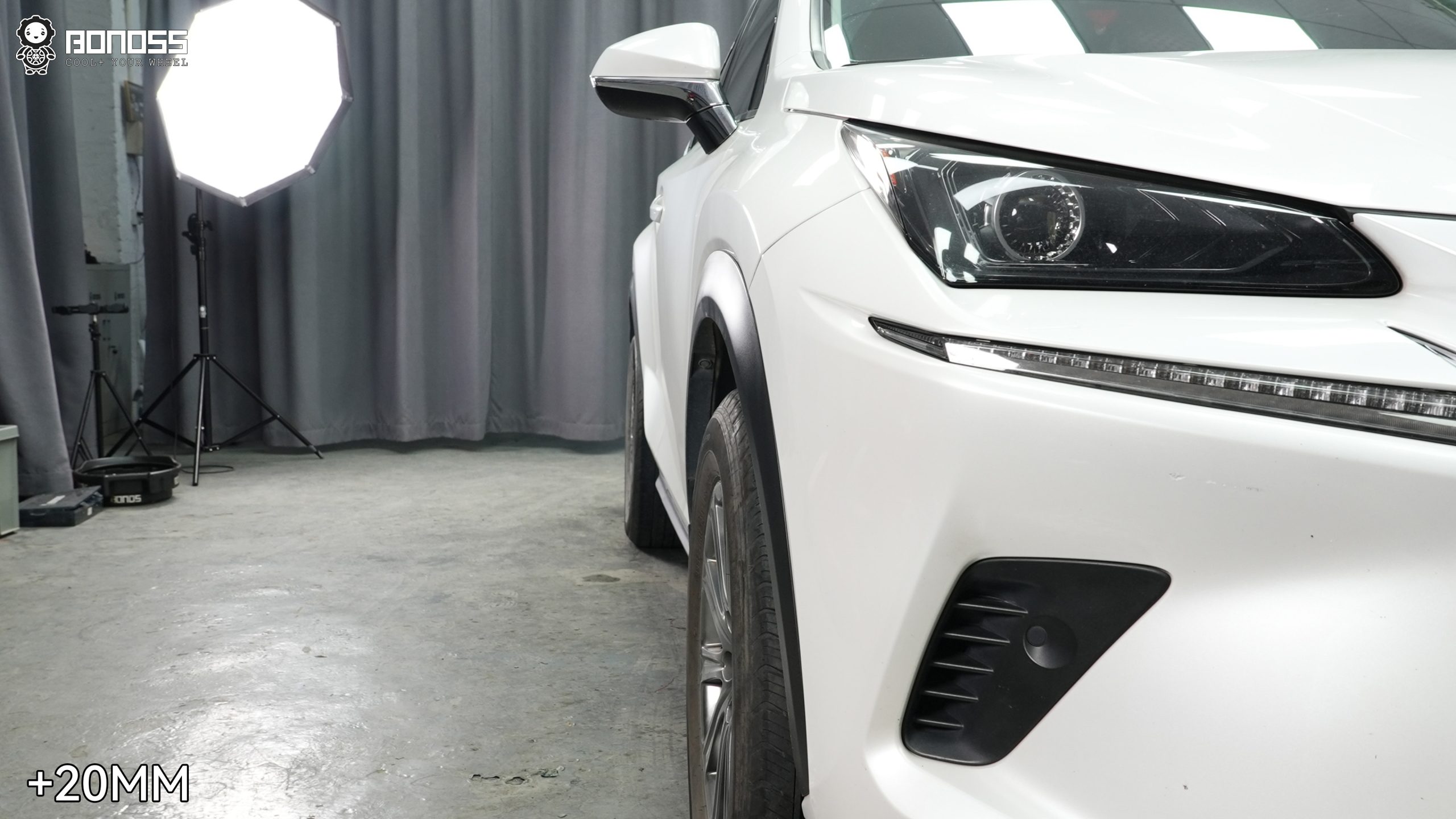 BONOSS Forged Active Cooling 2018 Lexus NX Wheel Spacers Front 20mm Rear 25mm Before and After (4)