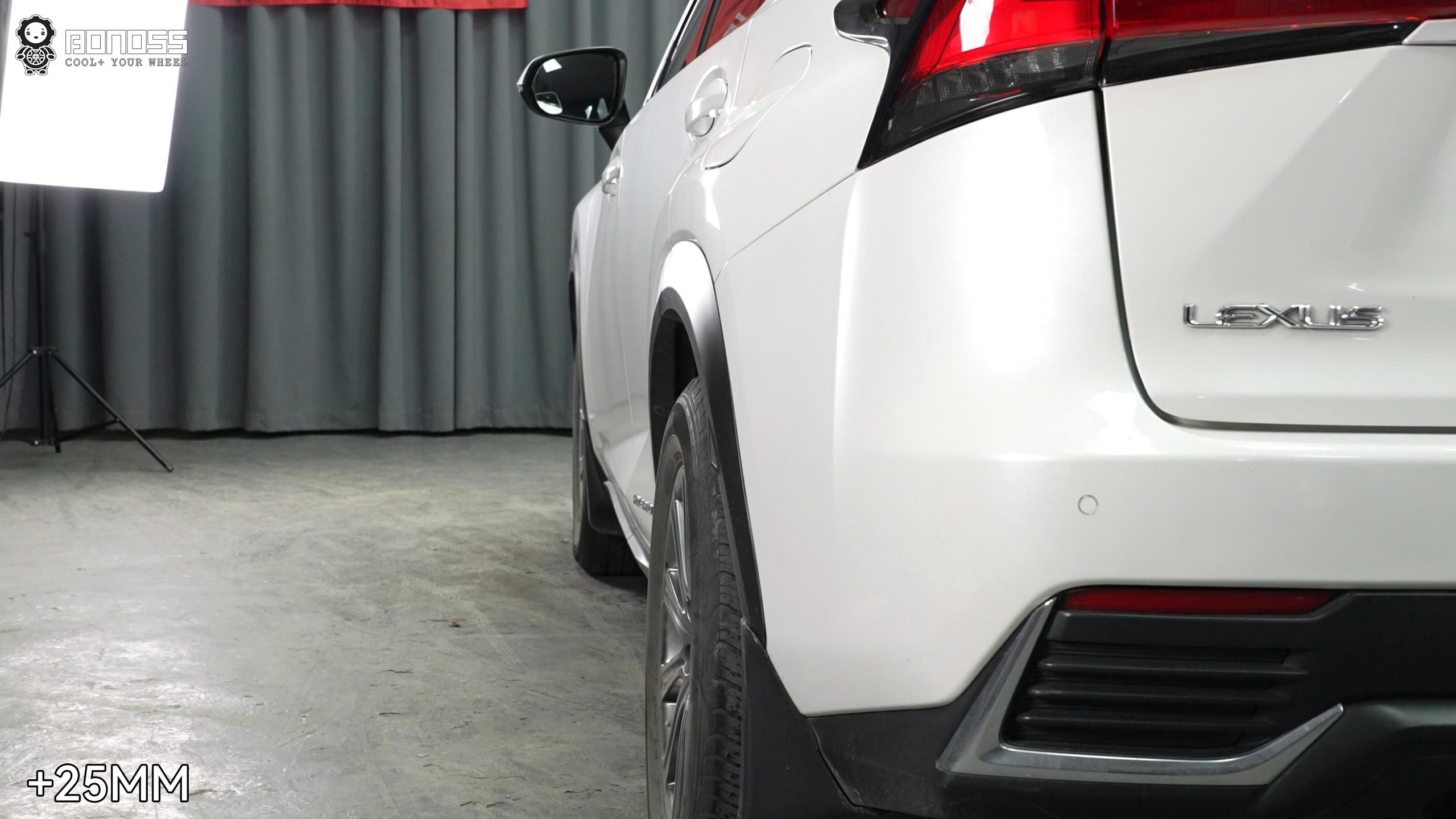 BONOSS Forged Active Cooling 2018 Lexus NX Wheel Spacers Front 20mm Rear 25mm Before and After (5)