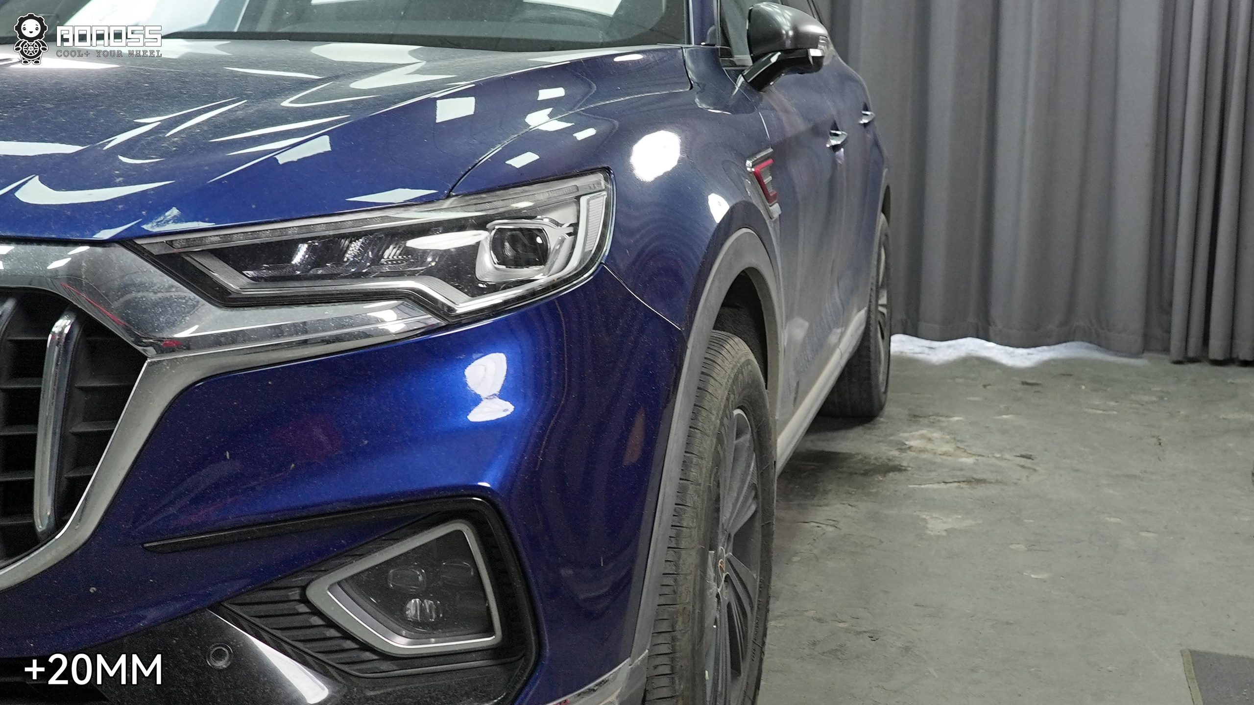 BONOSS Forged Active Cooling 2019 Hongqi HS5 Wheel Spacers Front 20mm Rear 25mm Before and After (3)