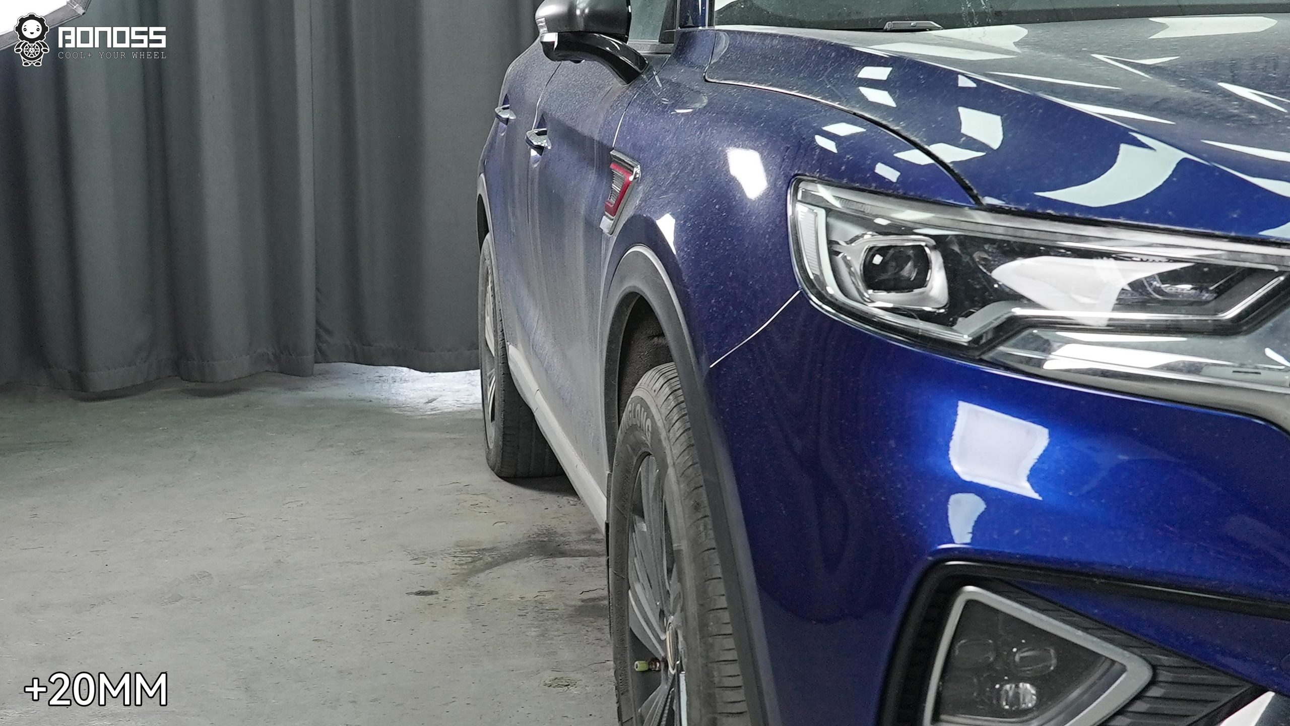 BONOSS Forged Active Cooling 2019 Hongqi HS5 Wheel Spacers Front 20mm Rear 25mm Before and After (4)