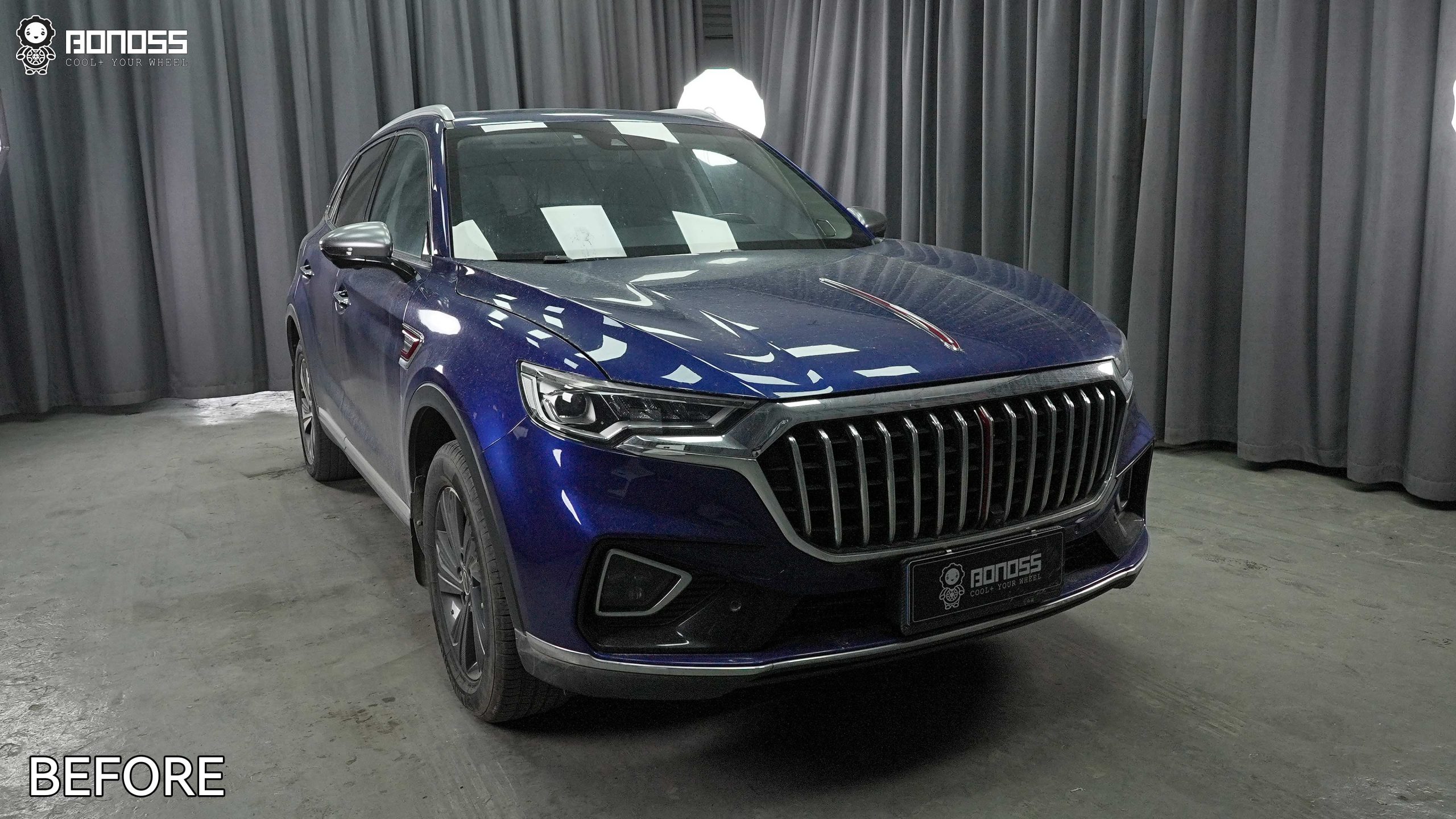 BONOSS Forged Active Cooling 2019 Hongqi HS5 Wheel Spacers Front 20mm Rear 25mm Before and After (7)