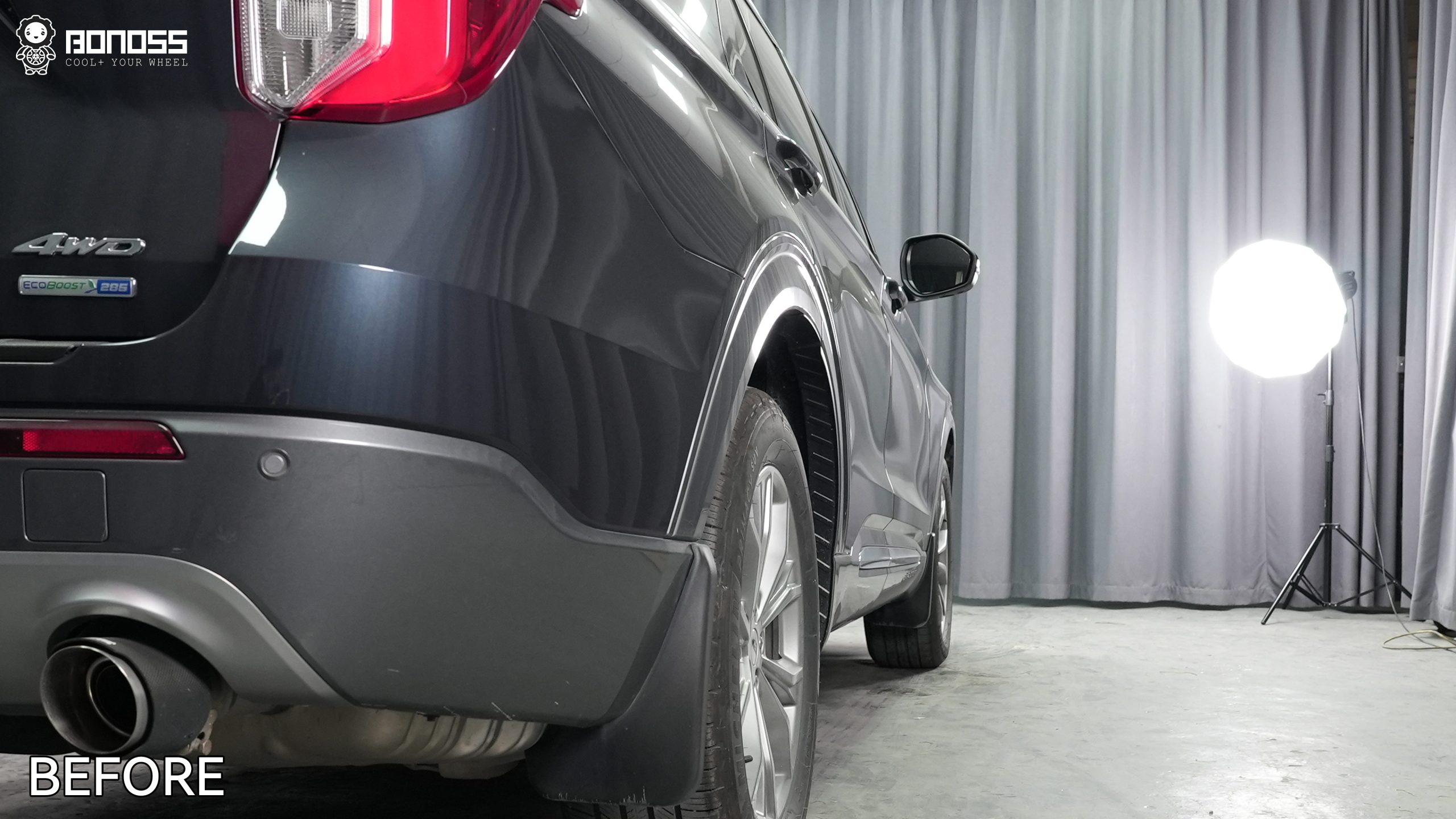 BONOSS Forged Active Cooling 2020 Ford Explorer Wheel Spacers Front 30mm Rear 35mm Before and After (11)