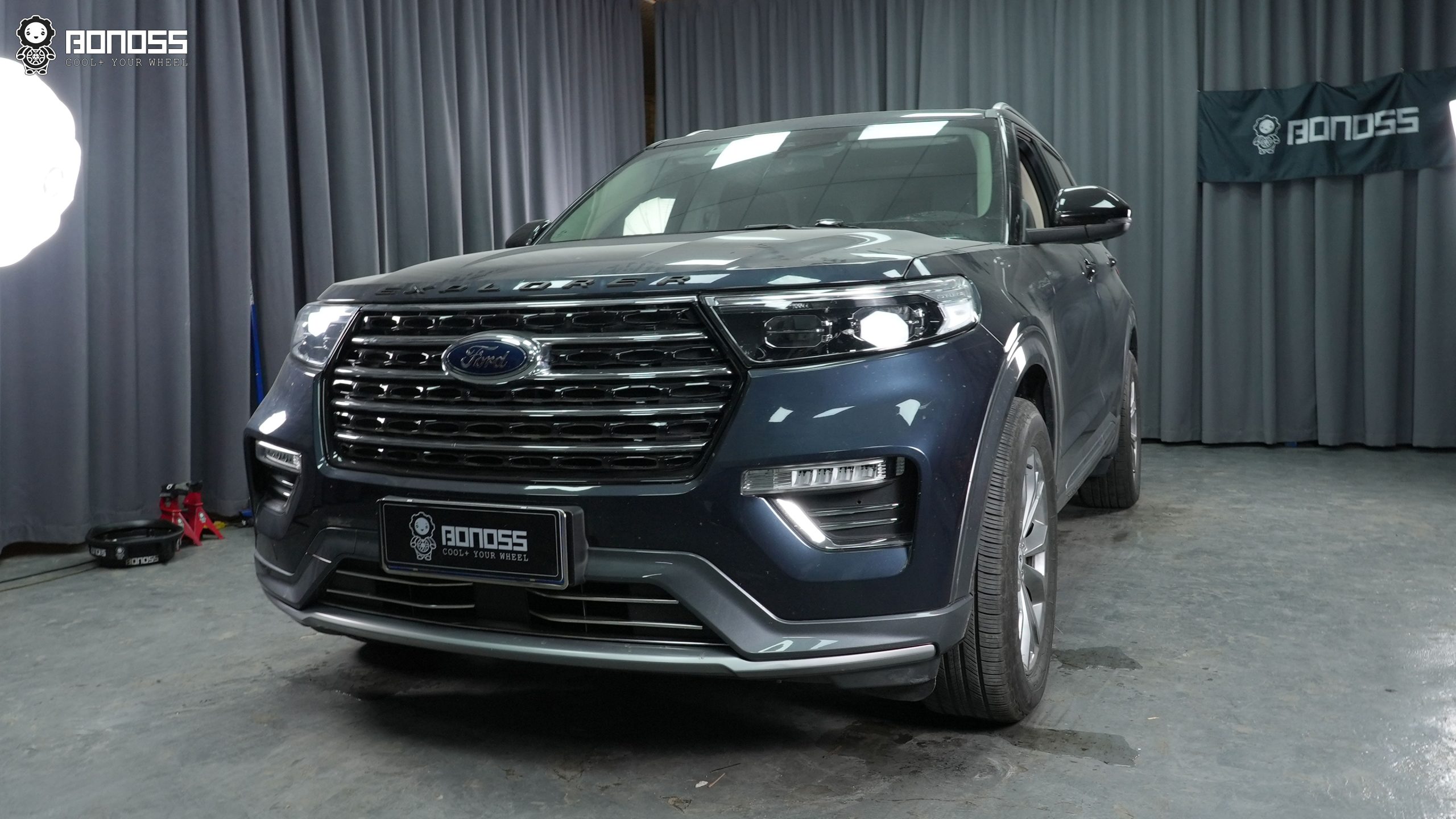 BONOSS Forged Active Cooling 2020 Ford Explorer Wheel Spacers Front 30mm Rear 35mm Before and After (2)