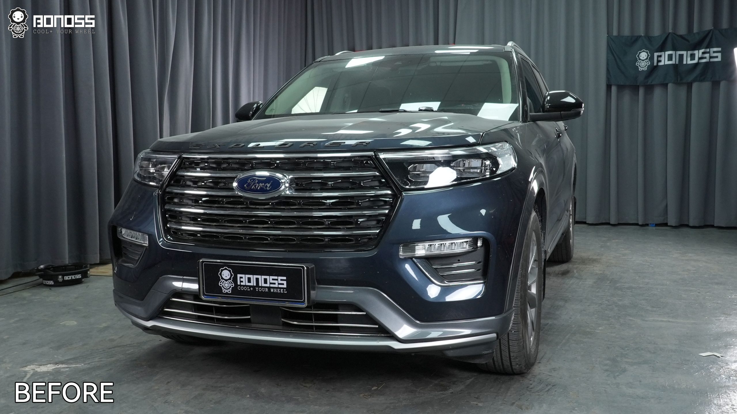 BONOSS Forged Active Cooling 2020 Ford Explorer Wheel Spacers Front 30mm Rear 35mm Before and After (7)