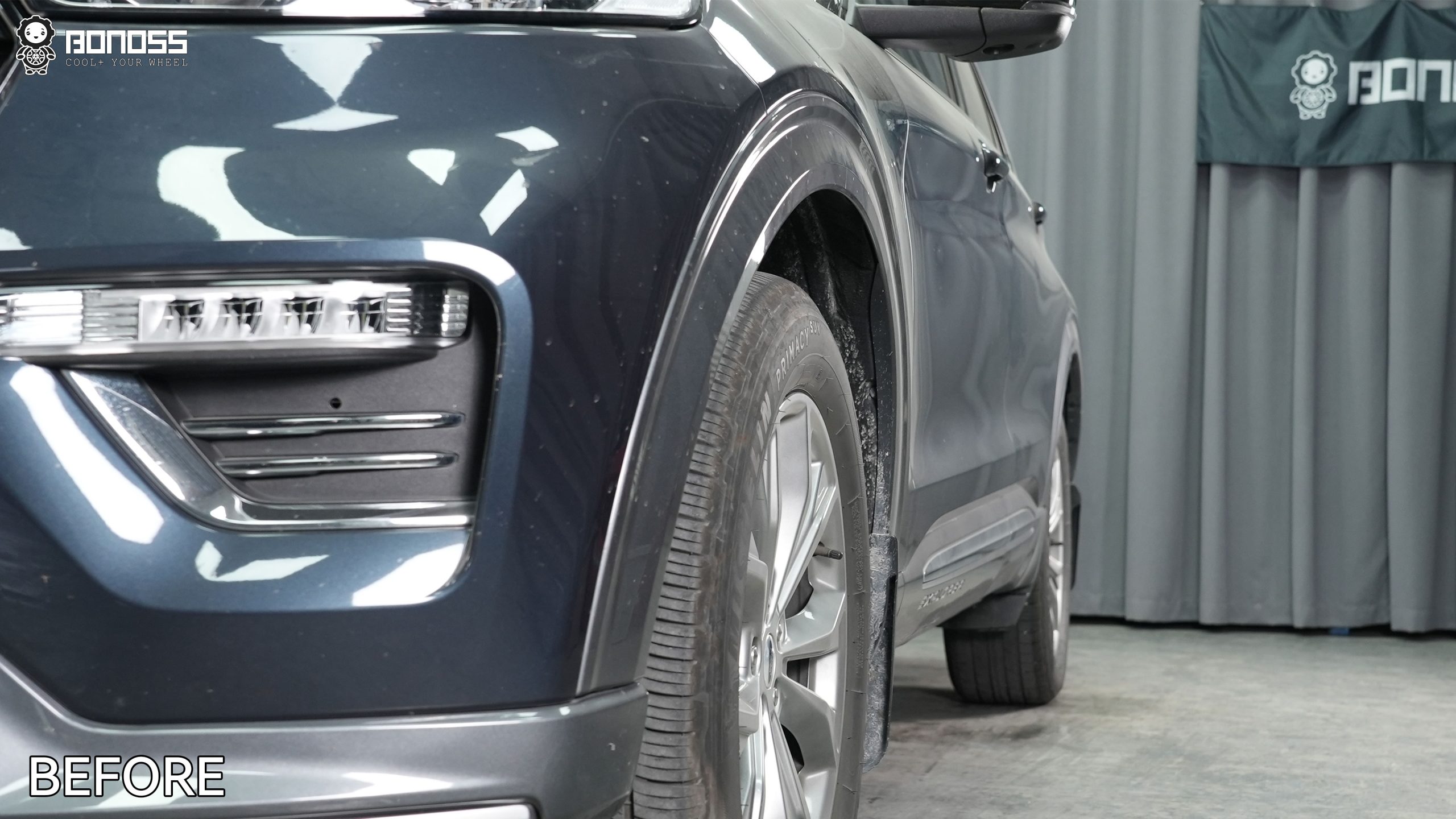 BONOSS Forged Active Cooling 2020 Ford Explorer Wheel Spacers Front 30mm Rear 35mm Before and After (8)