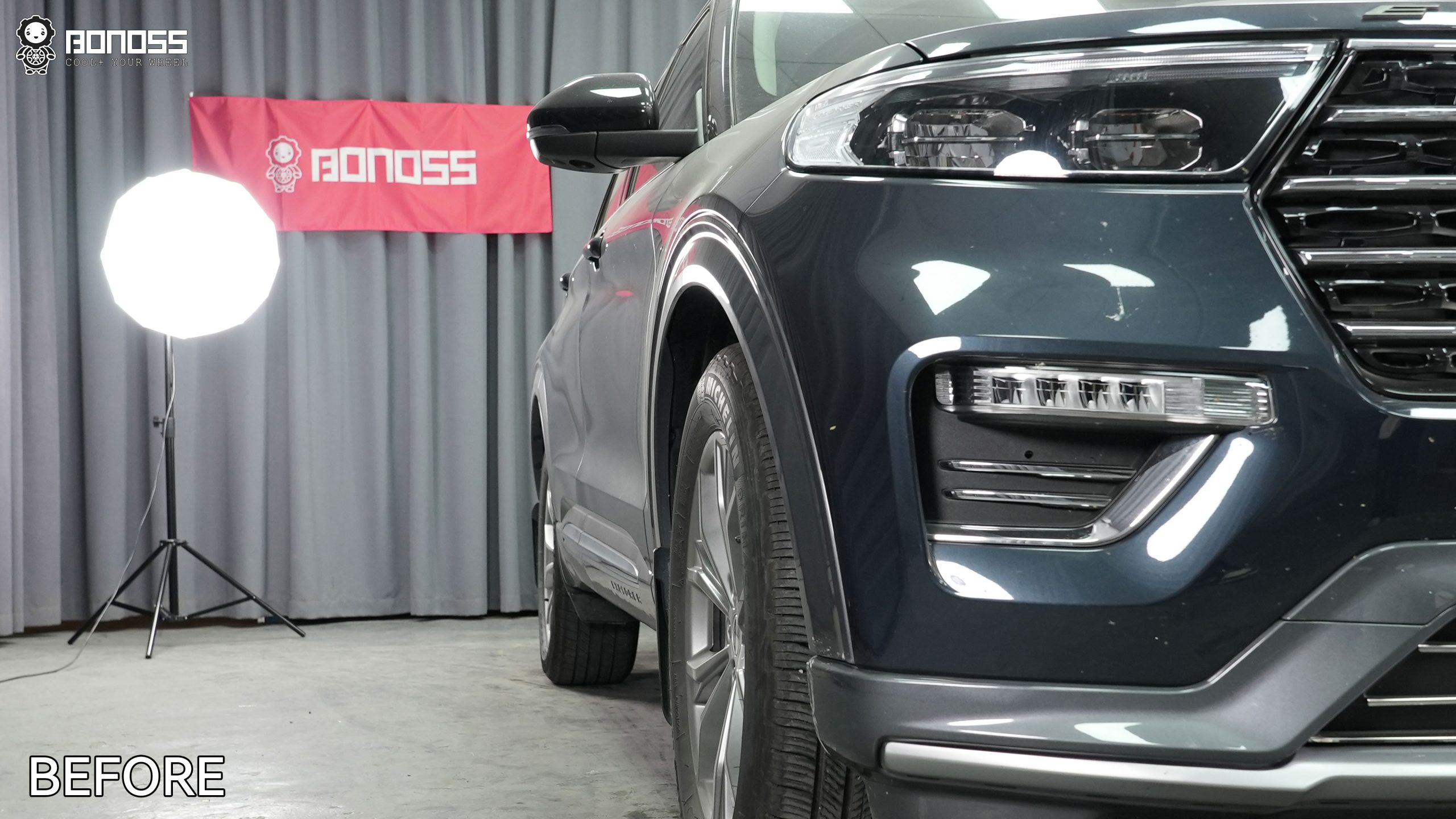 BONOSS Forged Active Cooling 2020 Ford Explorer Wheel Spacers Front 30mm Rear 35mm Before and After (9)