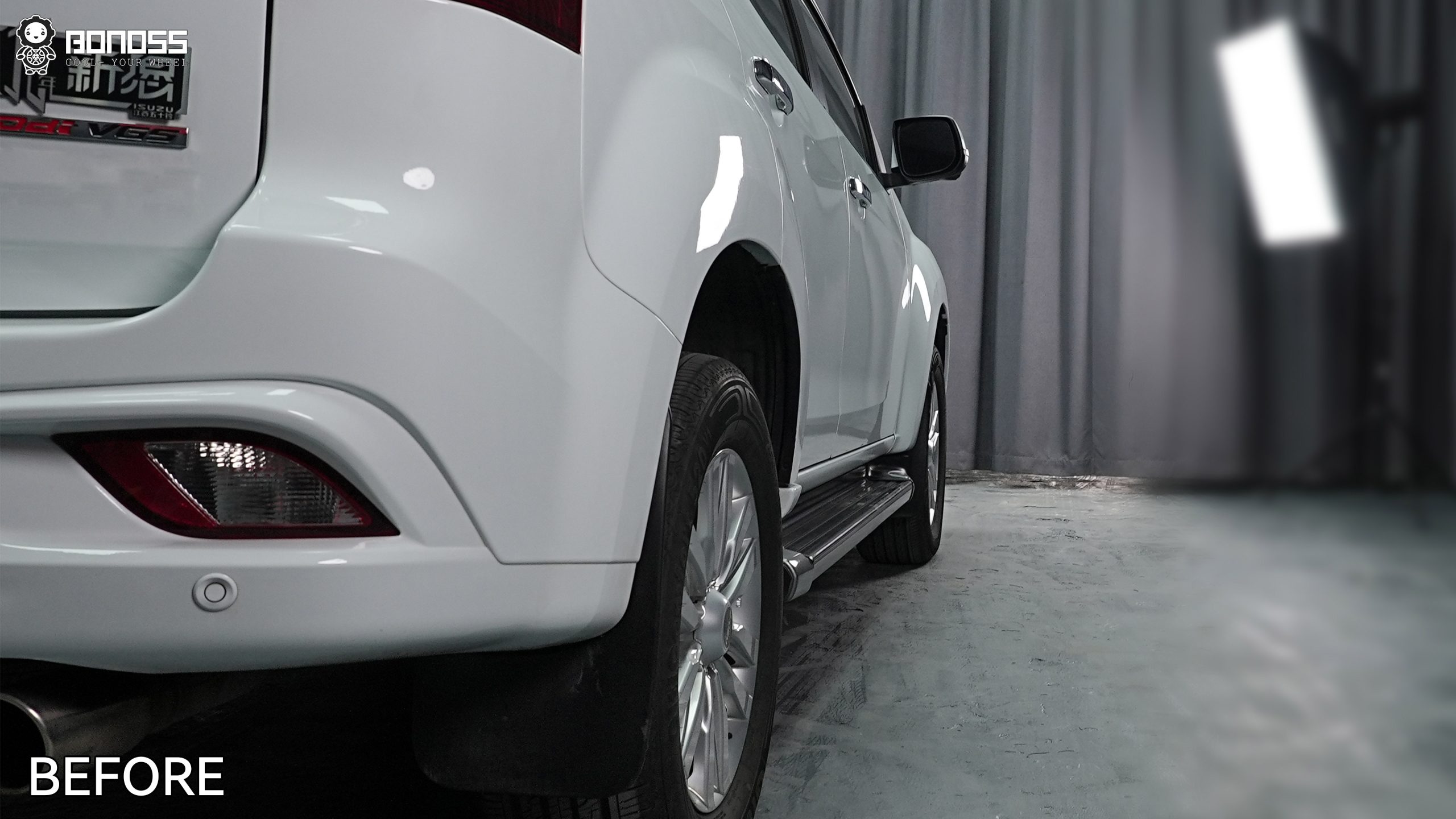 BONOSS Forged Active Cooling 2020 ISUZU MU-X Wheel Spacers Front 25mm Rear 30mm Before and After (11)