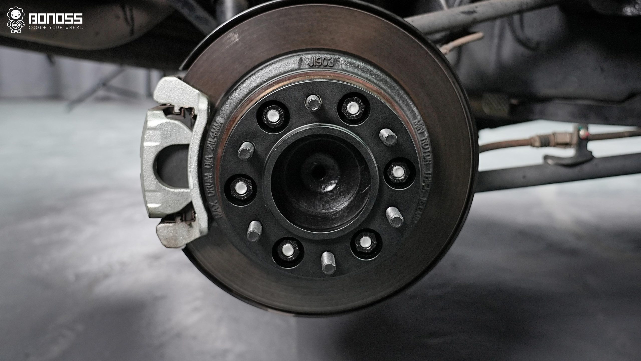 BONOSS Forged Active Cooling 2020 ISUZU MU-X Wheel Spacers Front 25mm Rear 30mm Before and After (13)