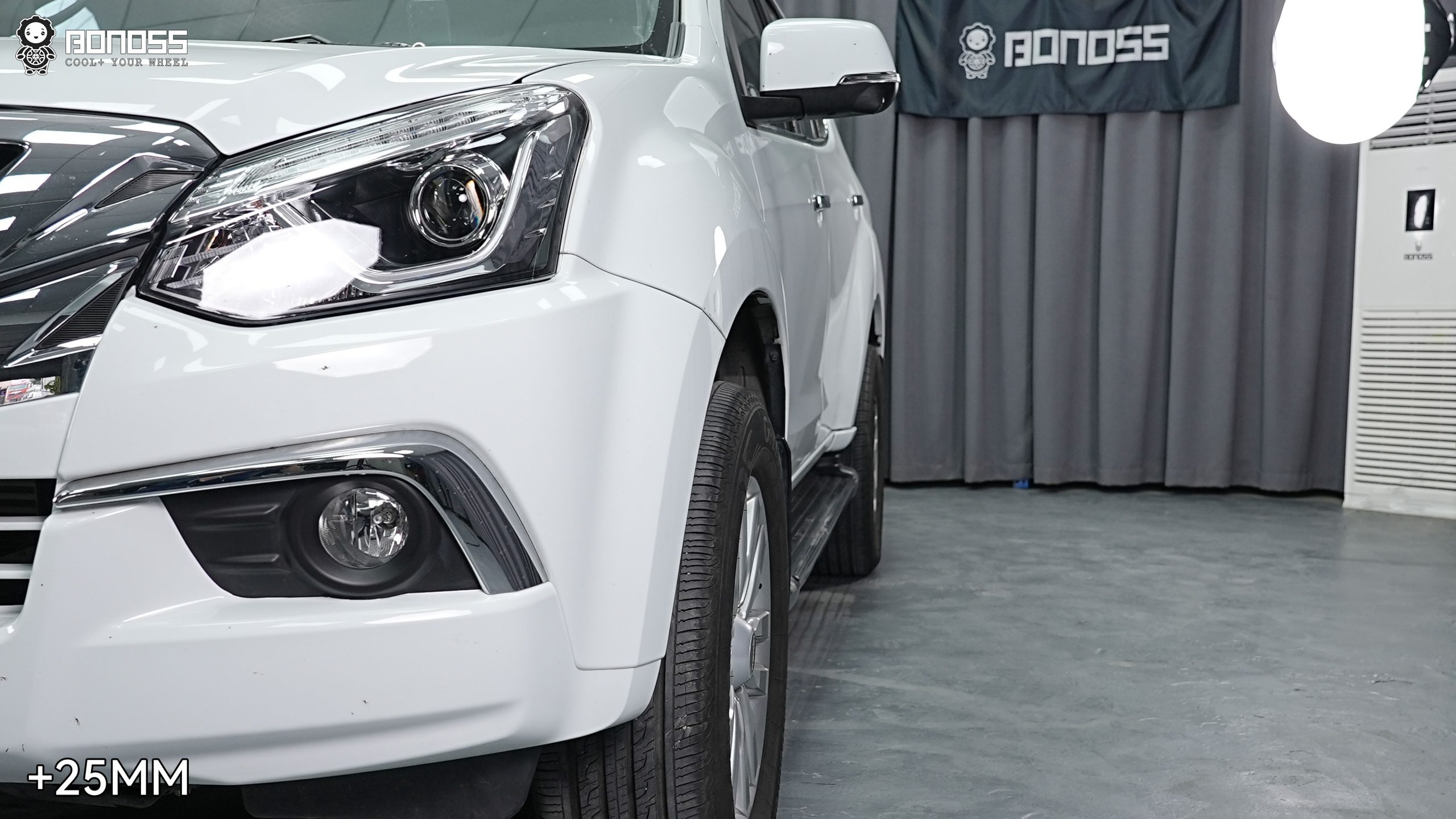 BONOSS Forged Active Cooling 2020 ISUZU MU-X Wheel Spacers Front 25mm Rear 30mm Before and After (3)