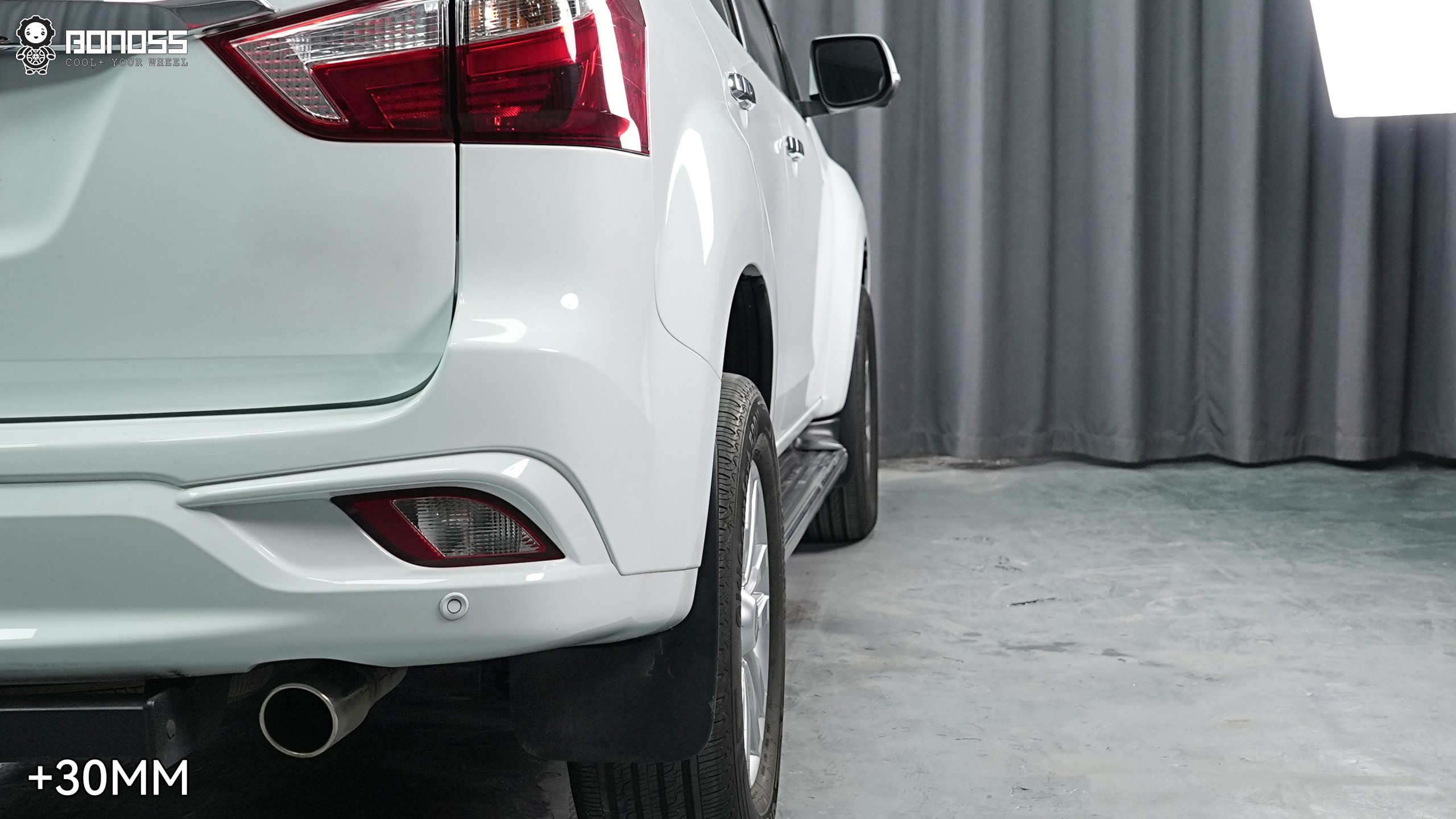 BONOSS Forged Active Cooling 2020 ISUZU MU-X Wheel Spacers Front 25mm Rear 30mm Before and After (6)