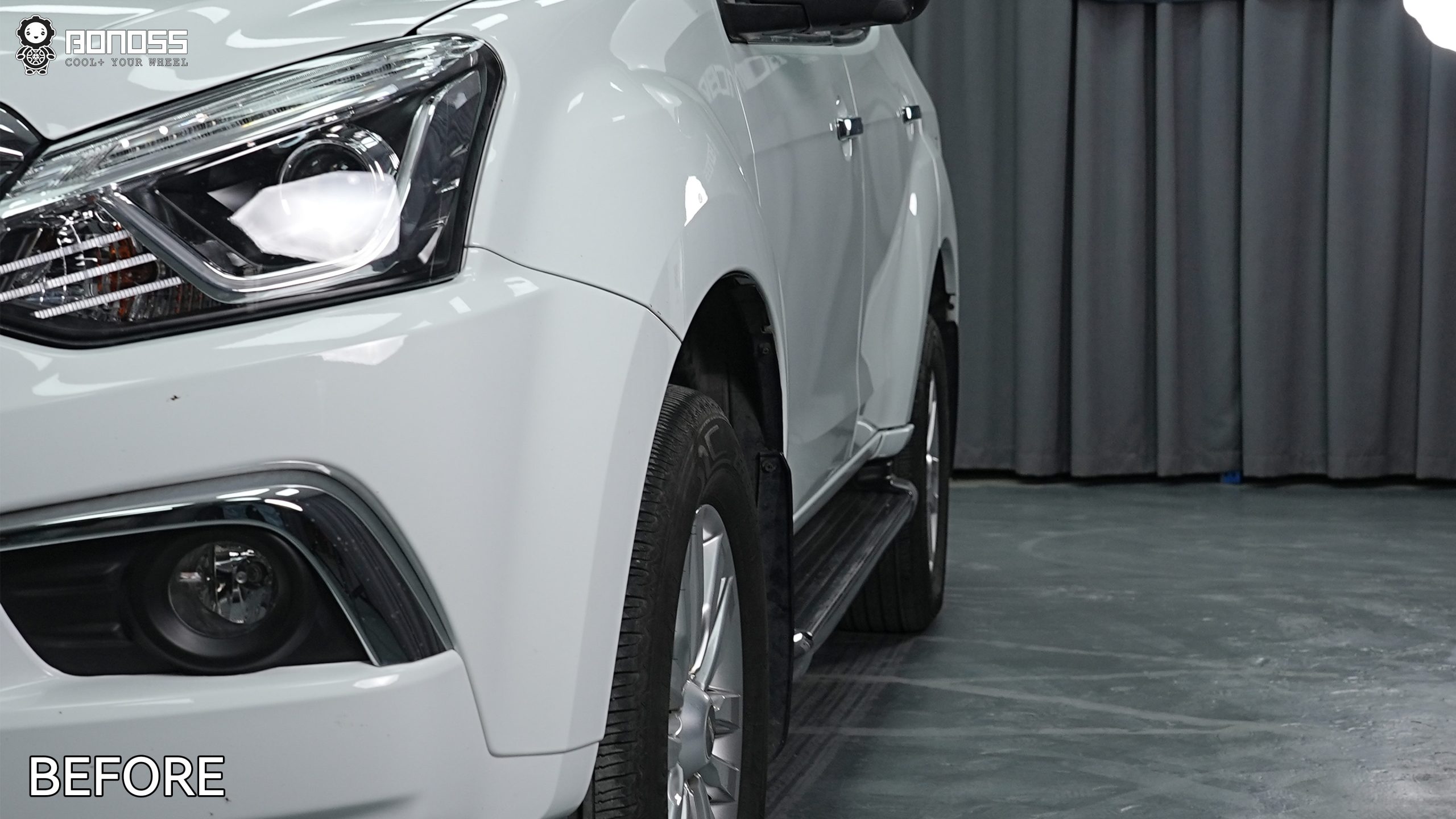 BONOSS Forged Active Cooling 2020 ISUZU MU-X Wheel Spacers Front 25mm Rear 30mm Before and After (8)